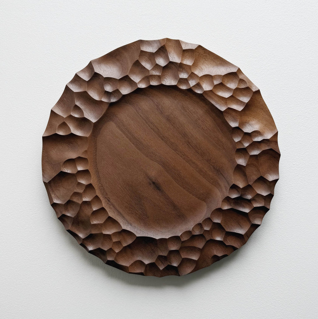 Biome presentation plate in walnut