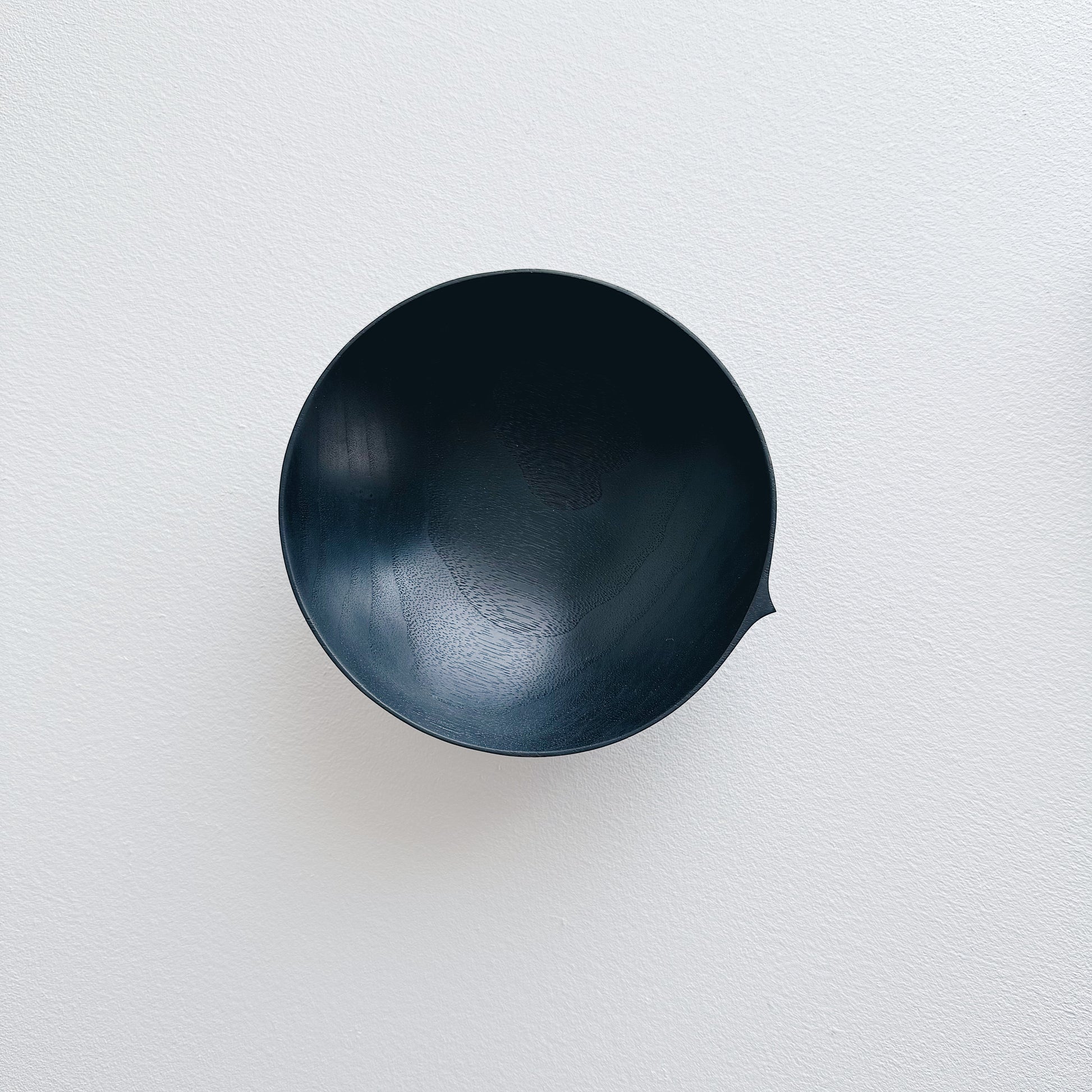 Bowl in ebonised walnut
