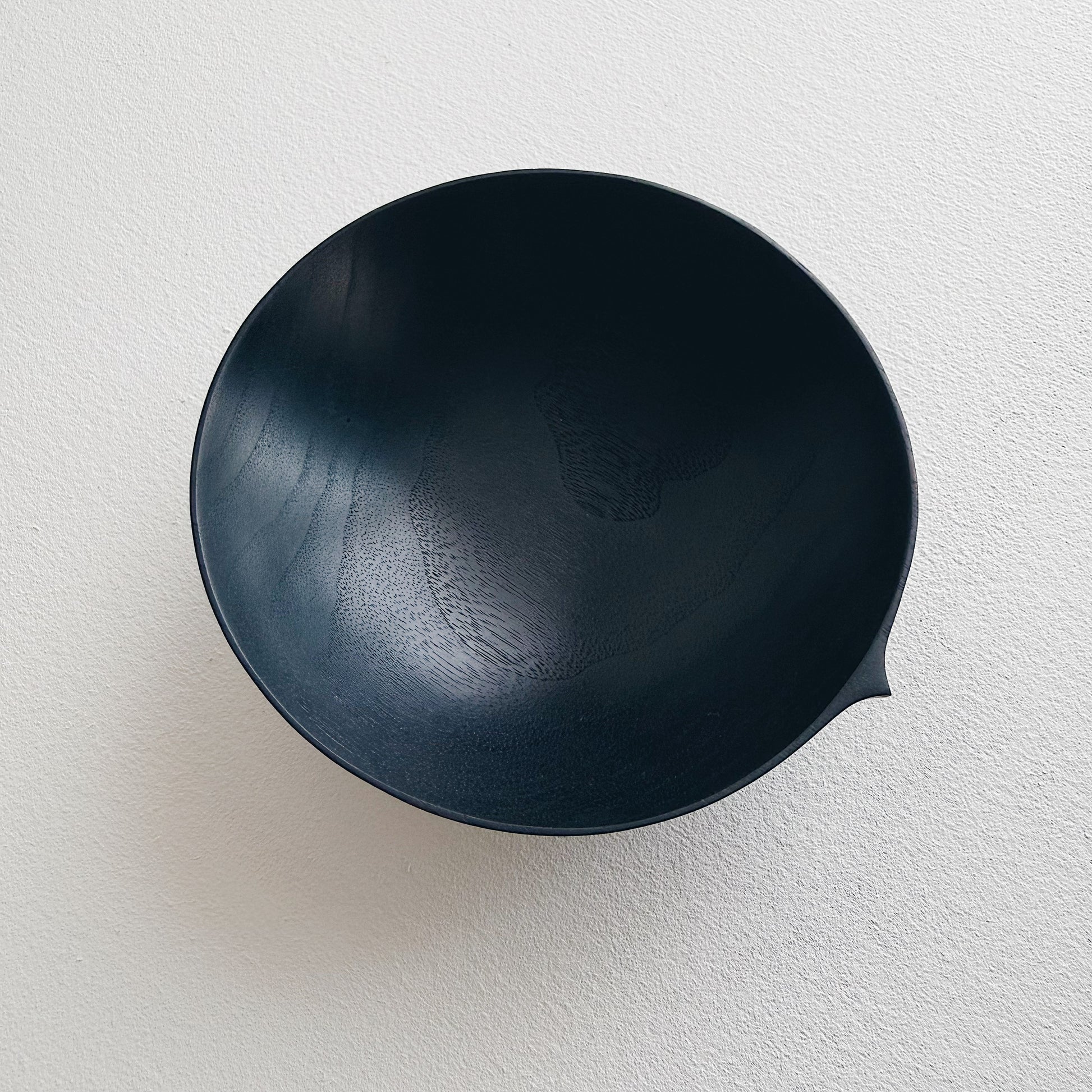 Bowl in ebonised walnut