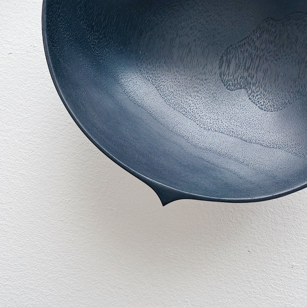 Bowl in ebonised walnut
