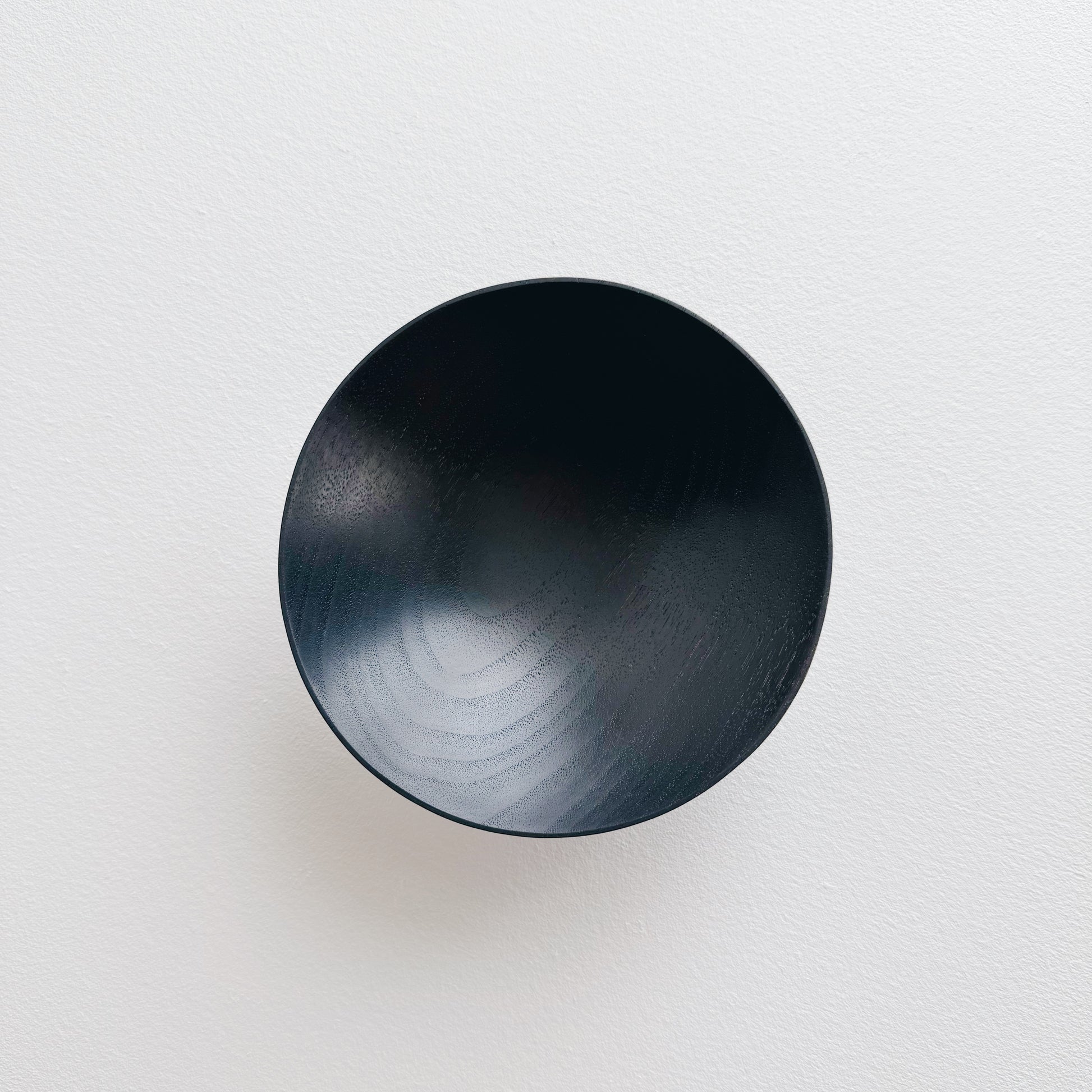 Conical bowl in ebonised walnut