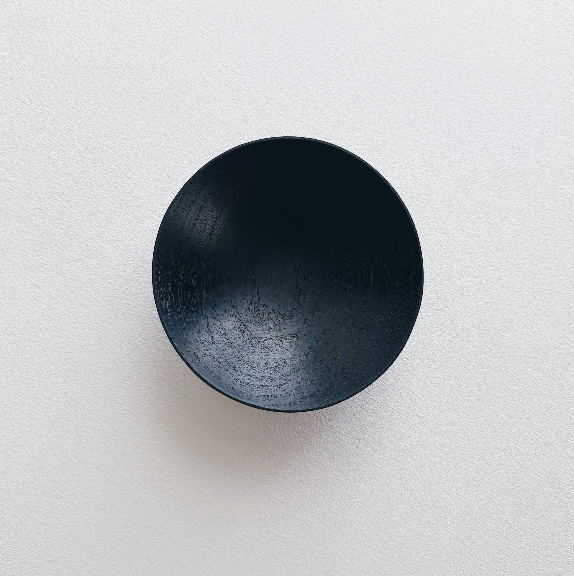 Conical bowl in ebonised walnut