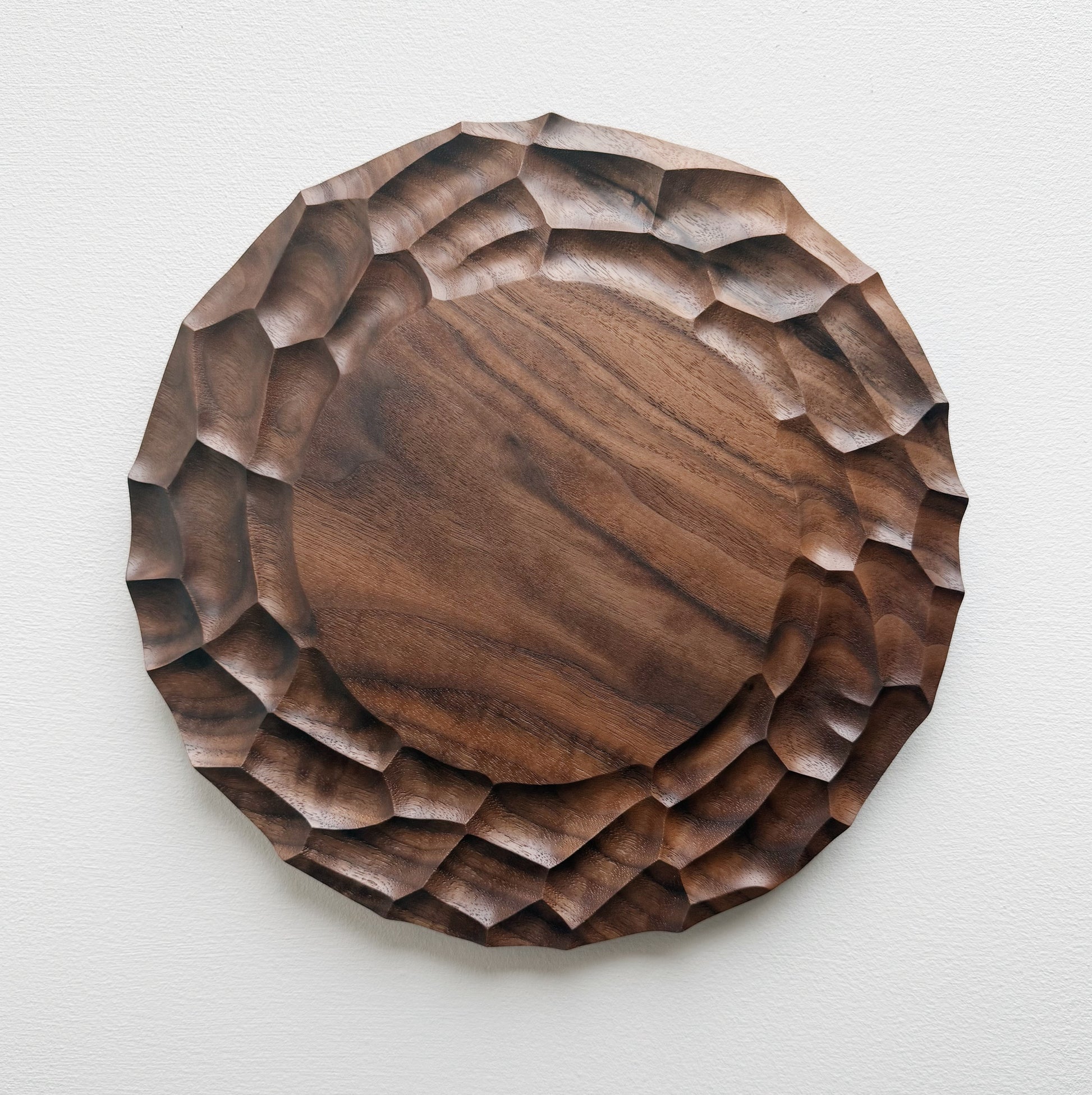 Walnut Dunes plate on a white background
