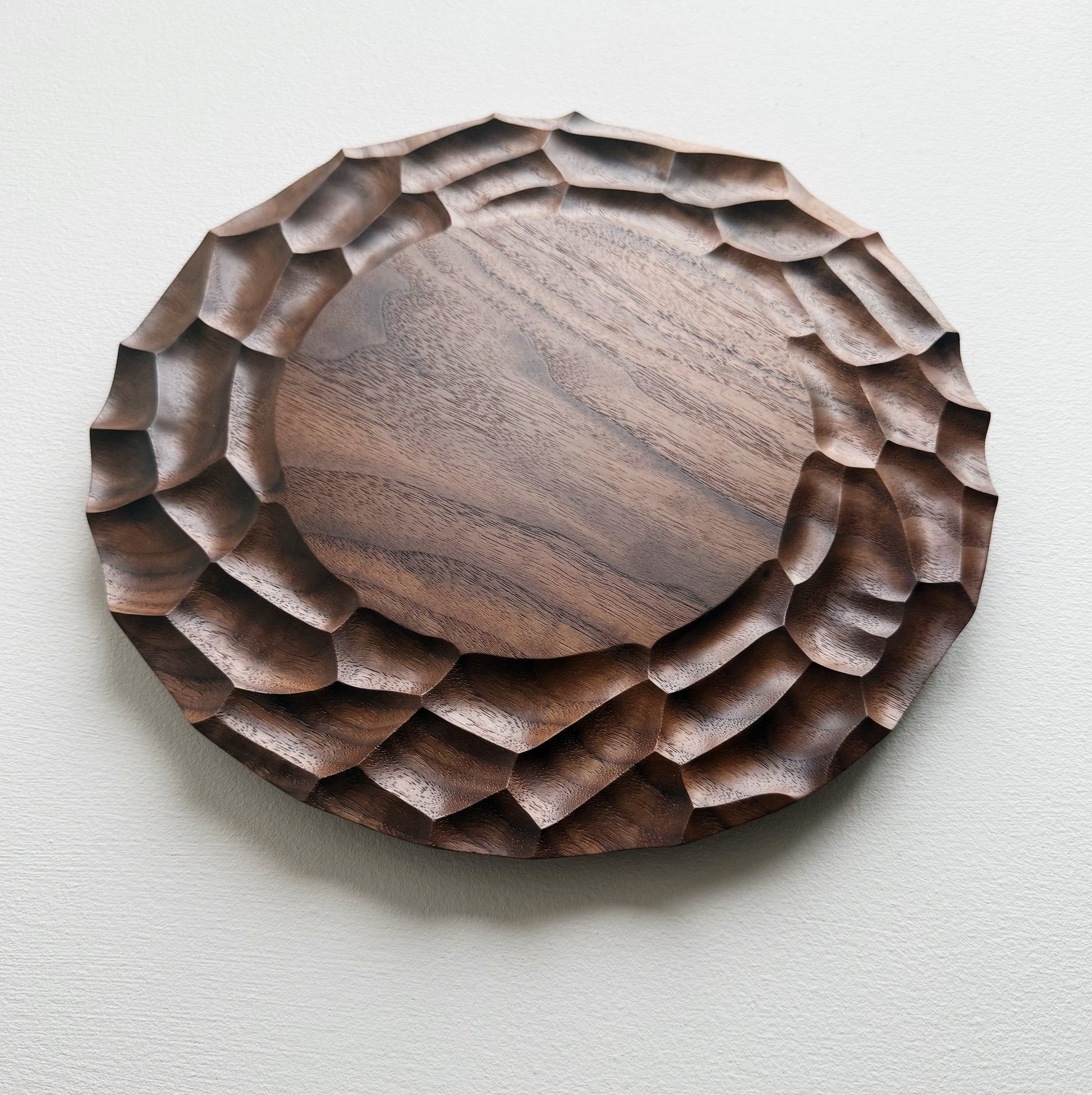 Walnut Dunes plate on a white background