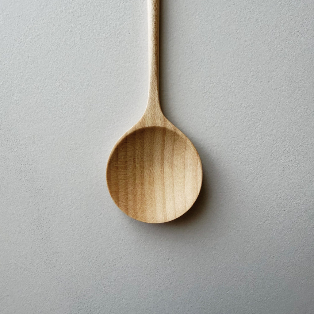 Eating spoon in dark sycamore