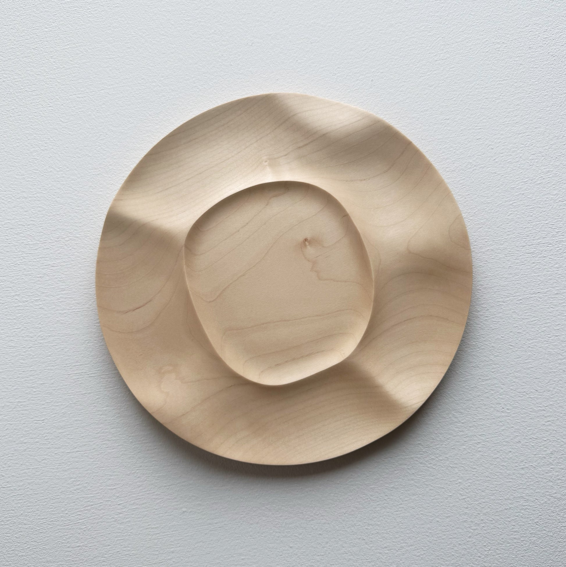 Sycamore plate on a white background