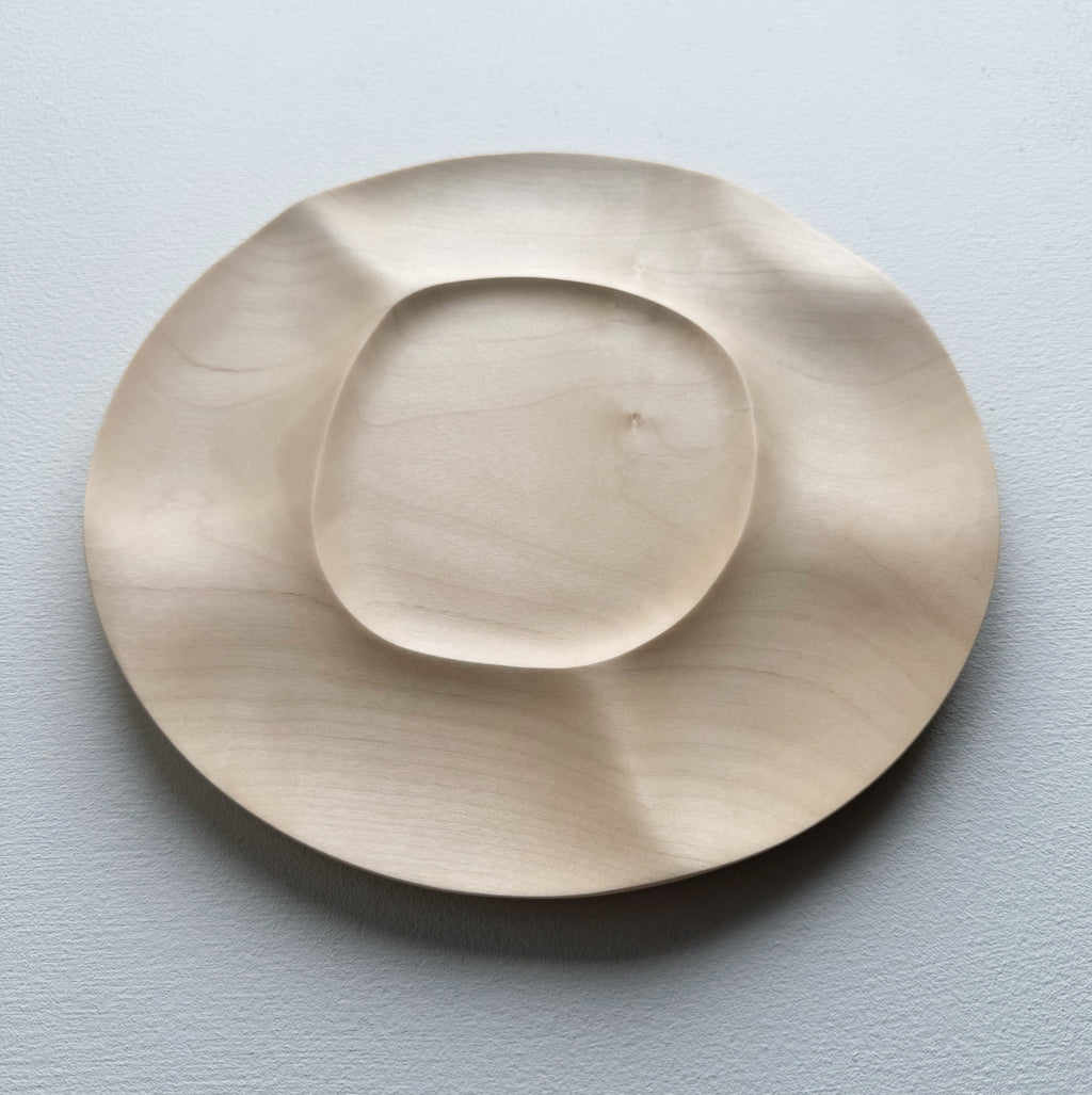 Sycamore plate on a white background