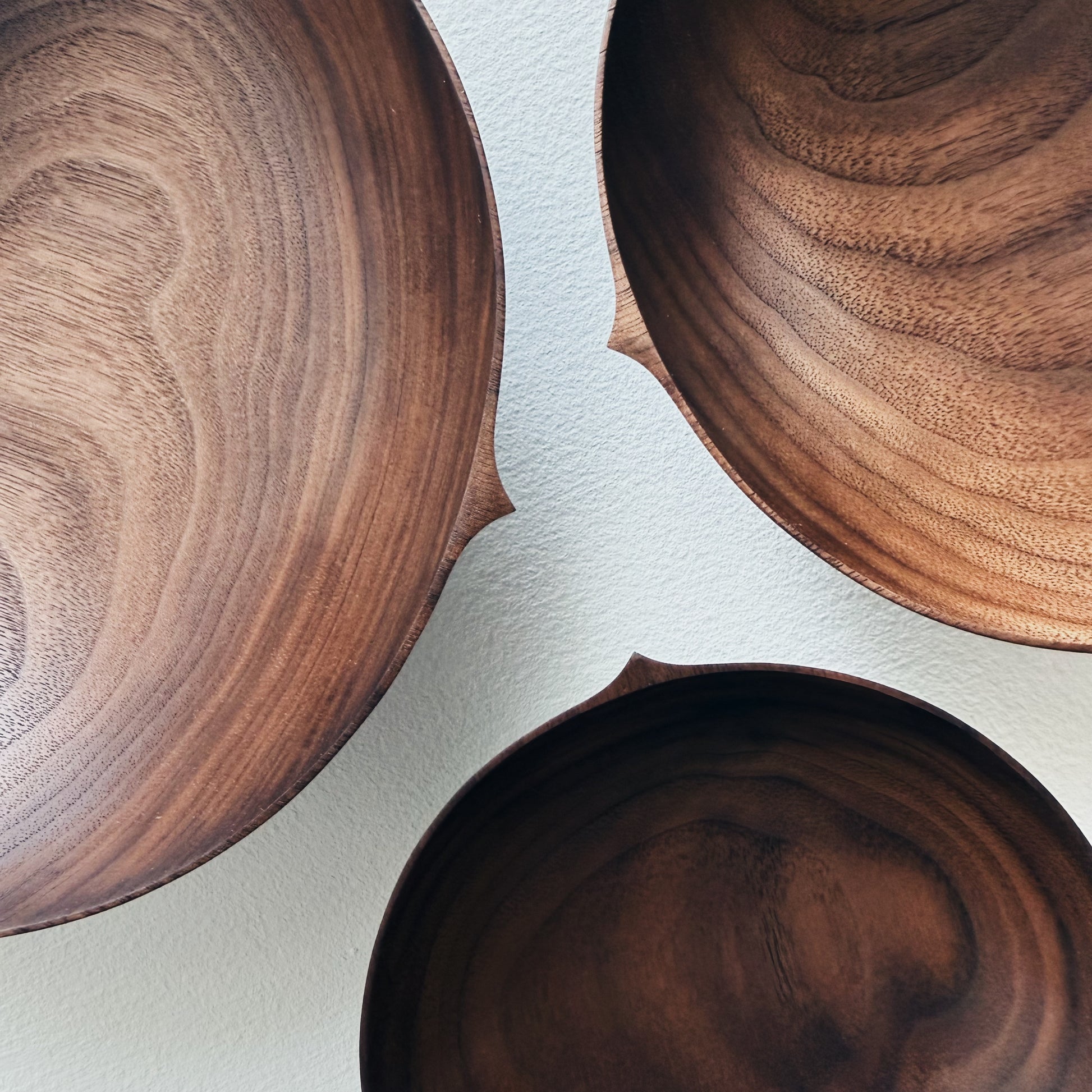 Nesting bowls in walnut