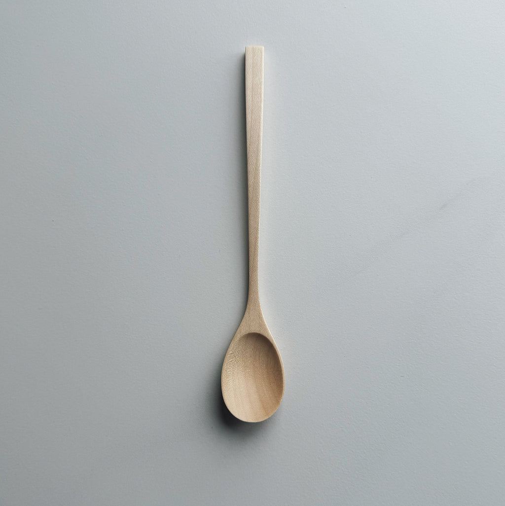 Oval eating spoon in sycamore