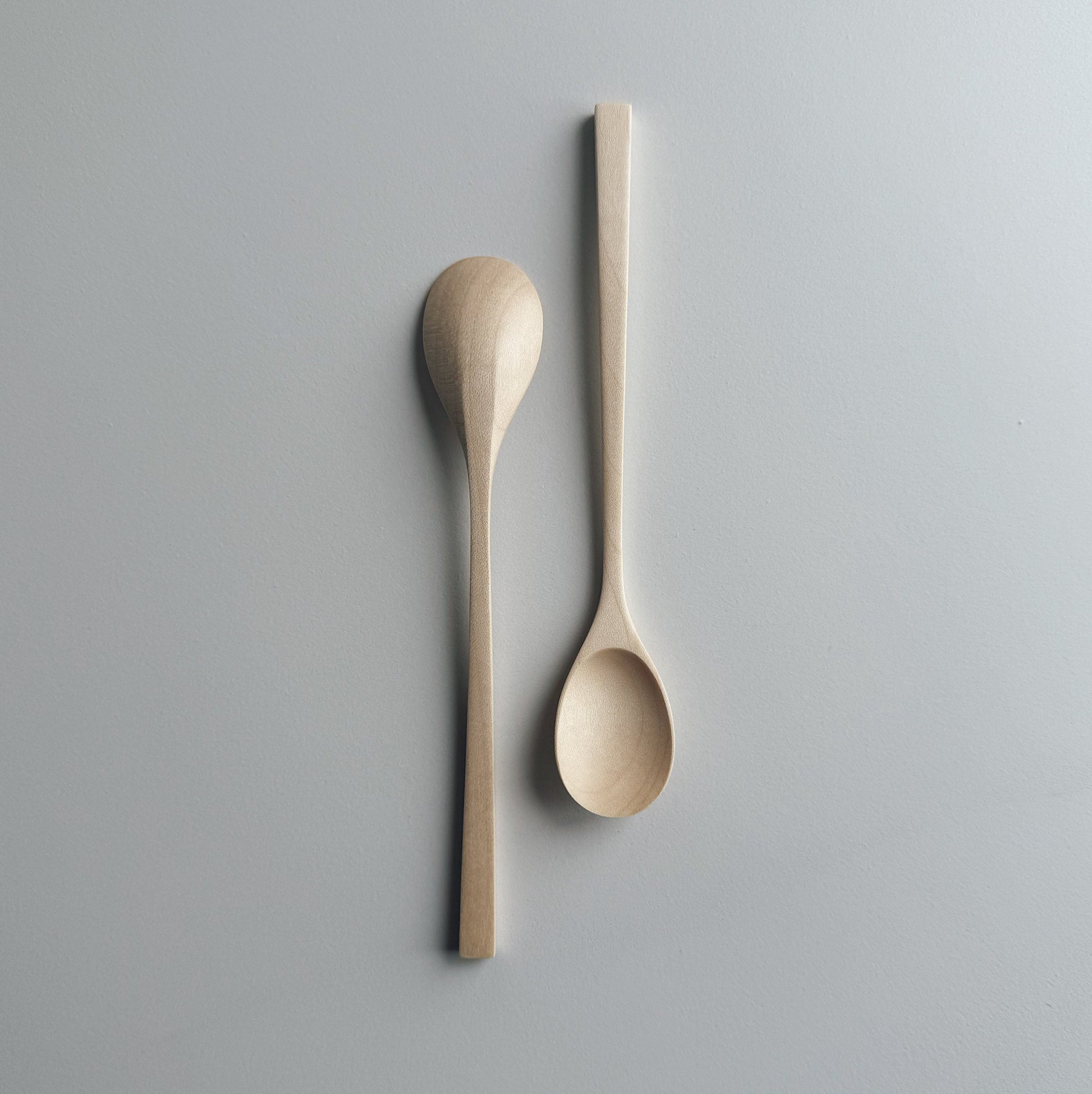 Oval eating spoon in sycamore