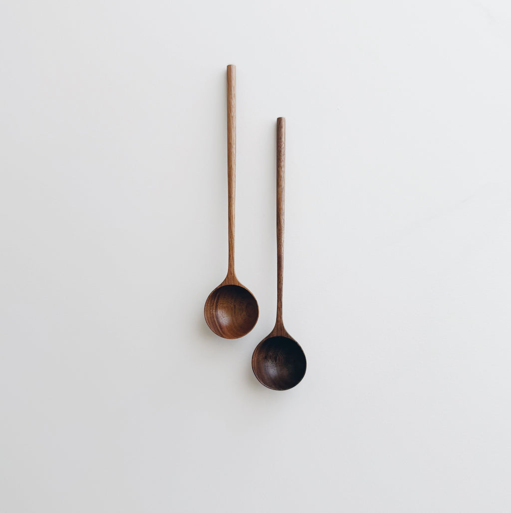 Pair of walnut long-stems