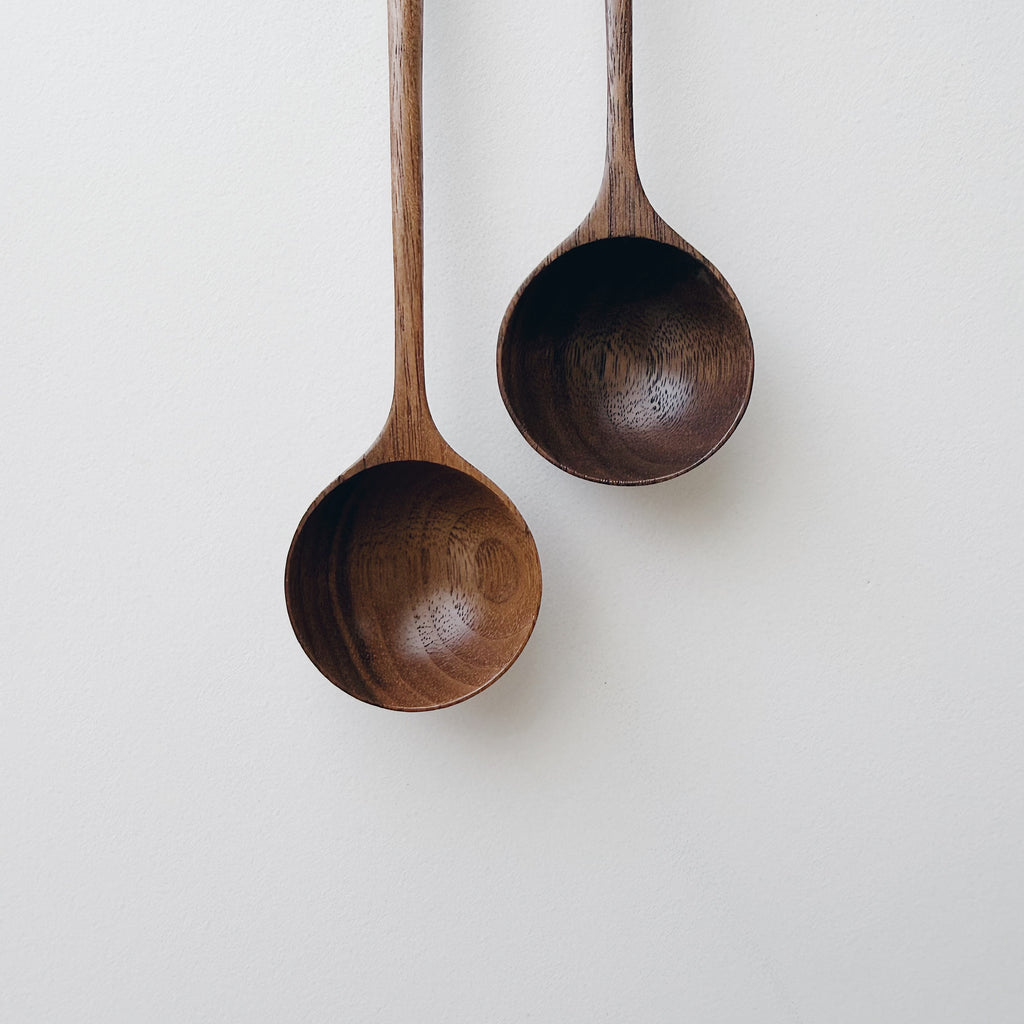 Pair of walnut long-stems