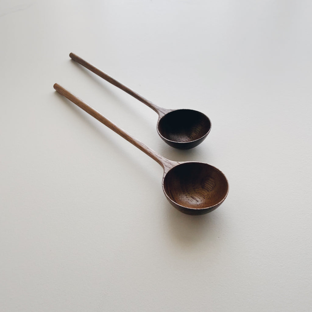 Pair of walnut long-stems
