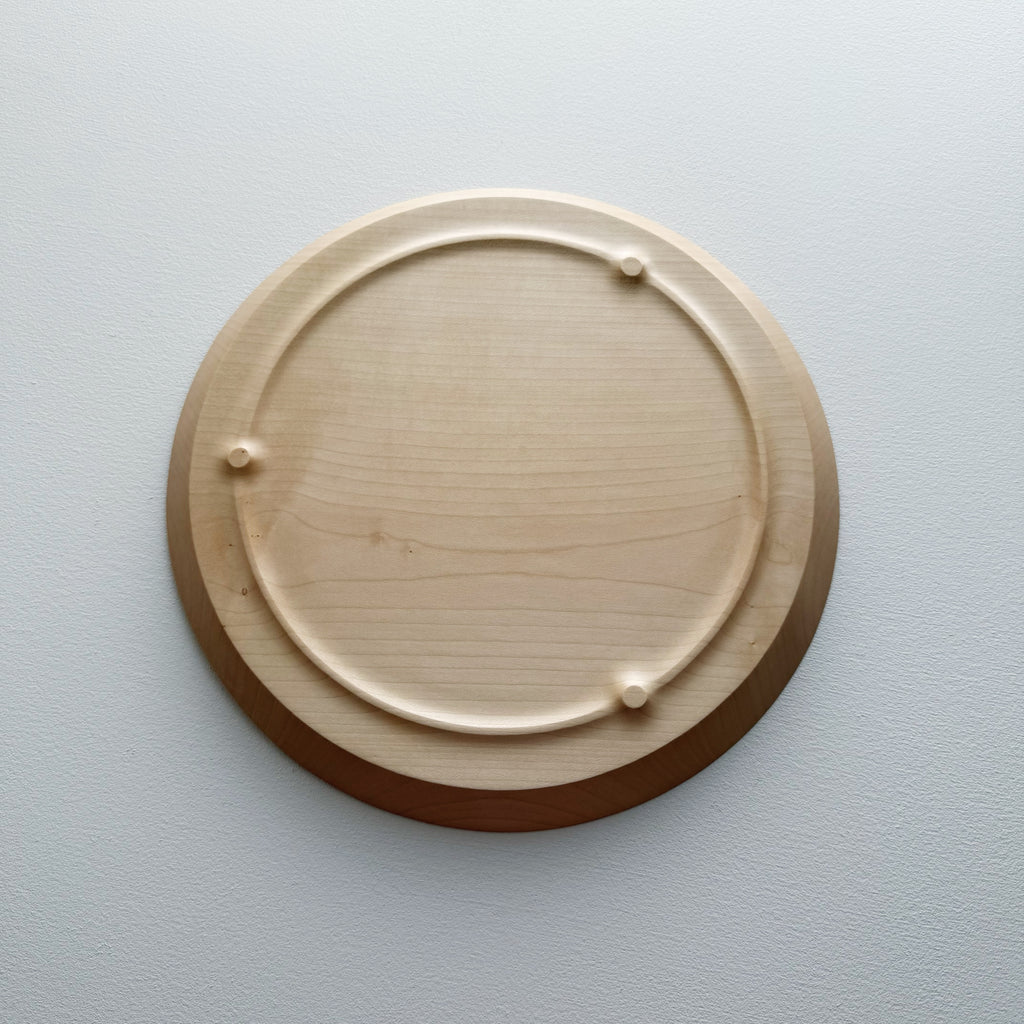 Perlee large presentation plate in sycamore