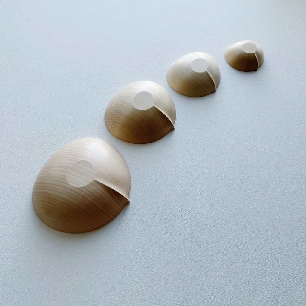Oval nesting bowls in sycamore