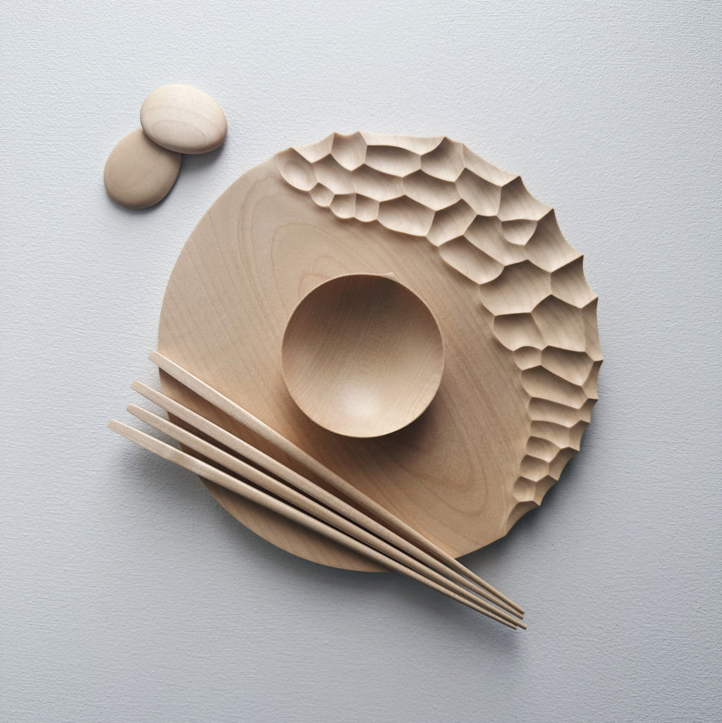 Small coast eating set in sycamore