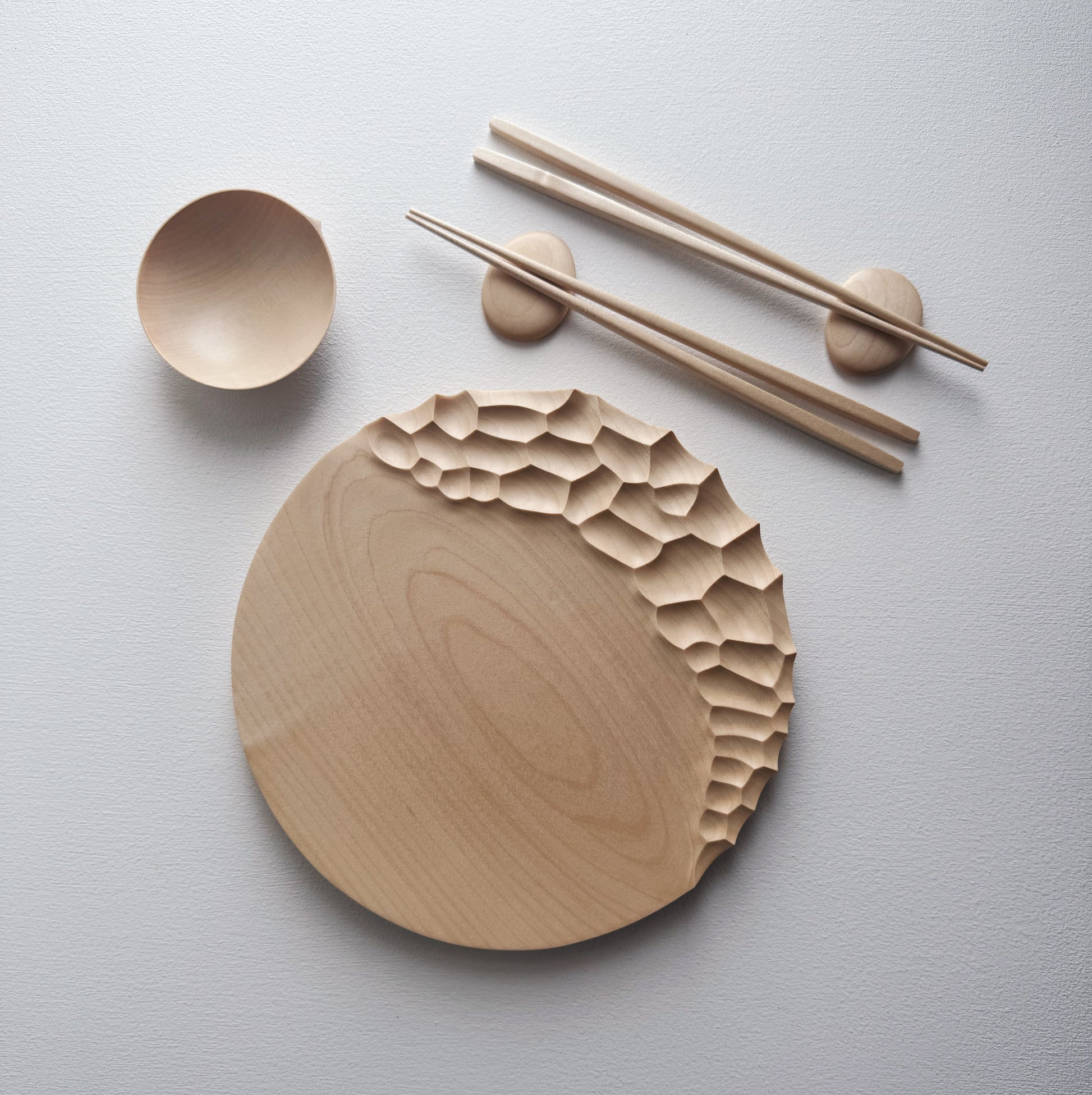 Small coast eating set in sycamore