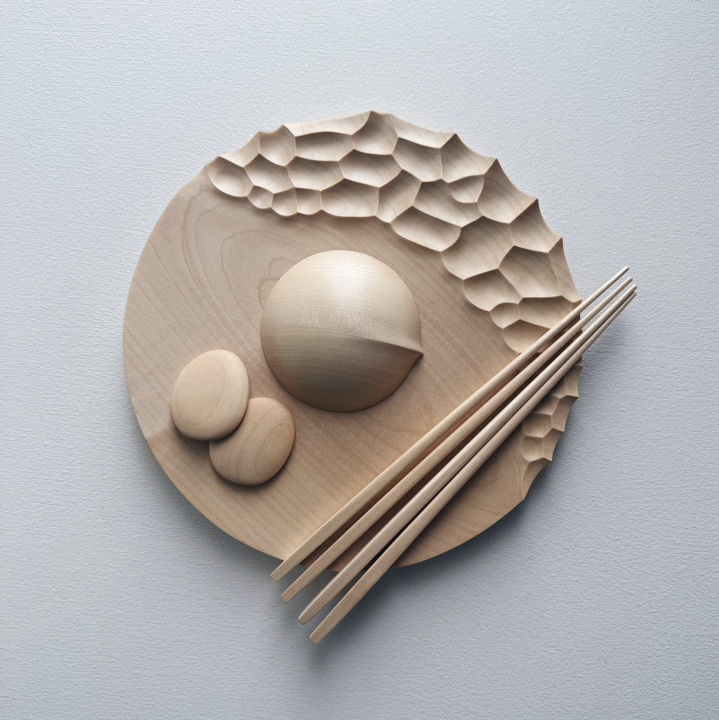 Small coast eating set in sycamore