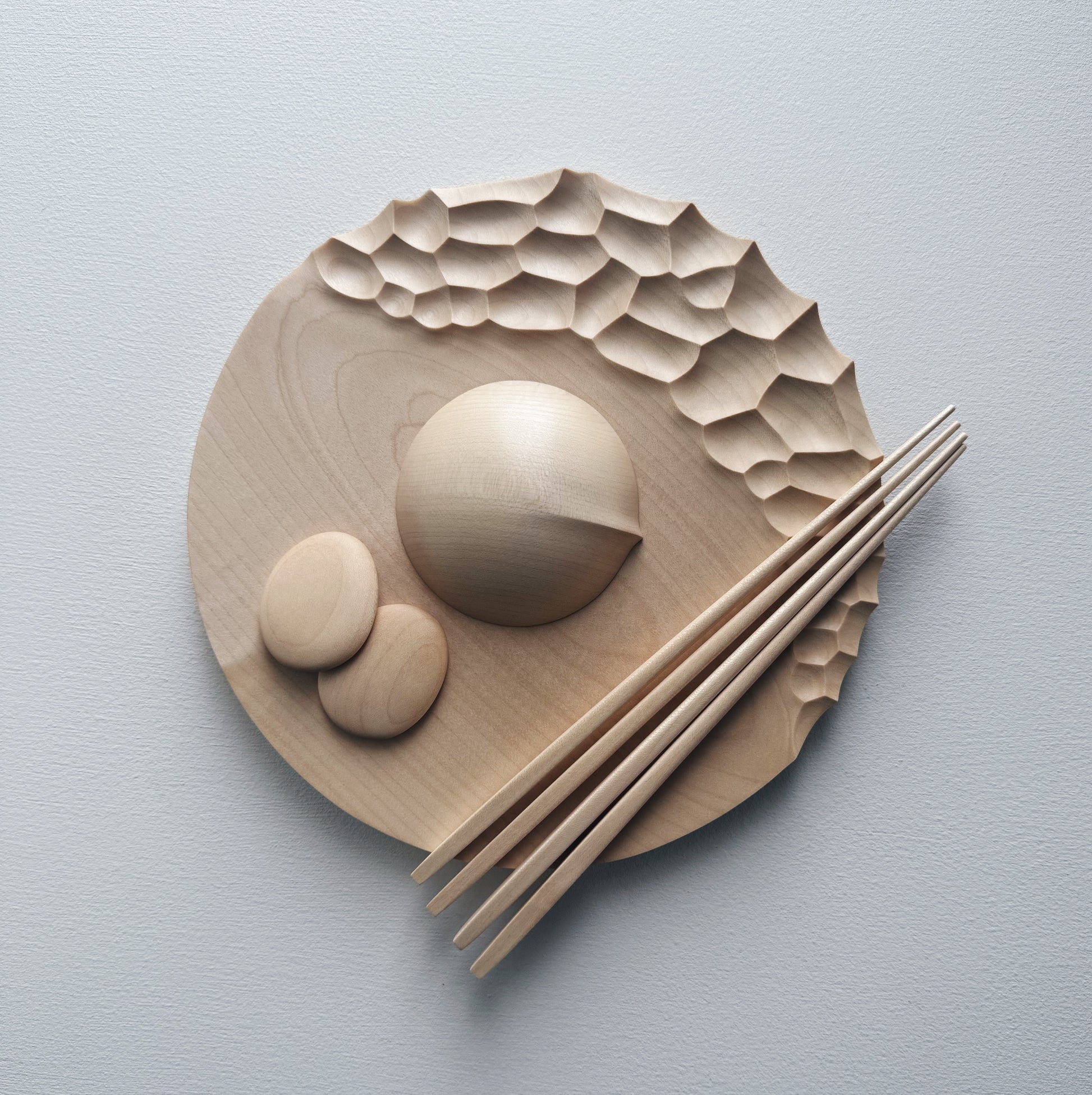 Small coast eating set in sycamore