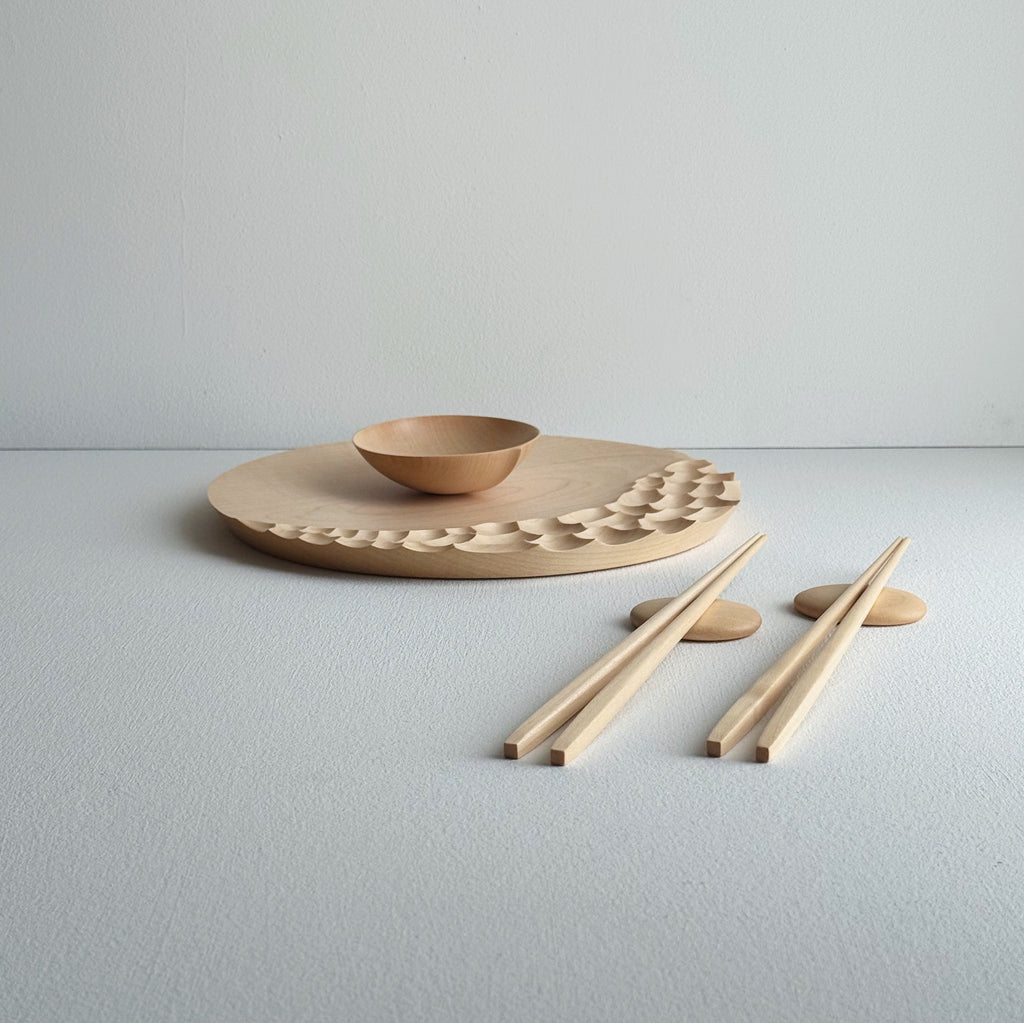 Small coast eating set in sycamore