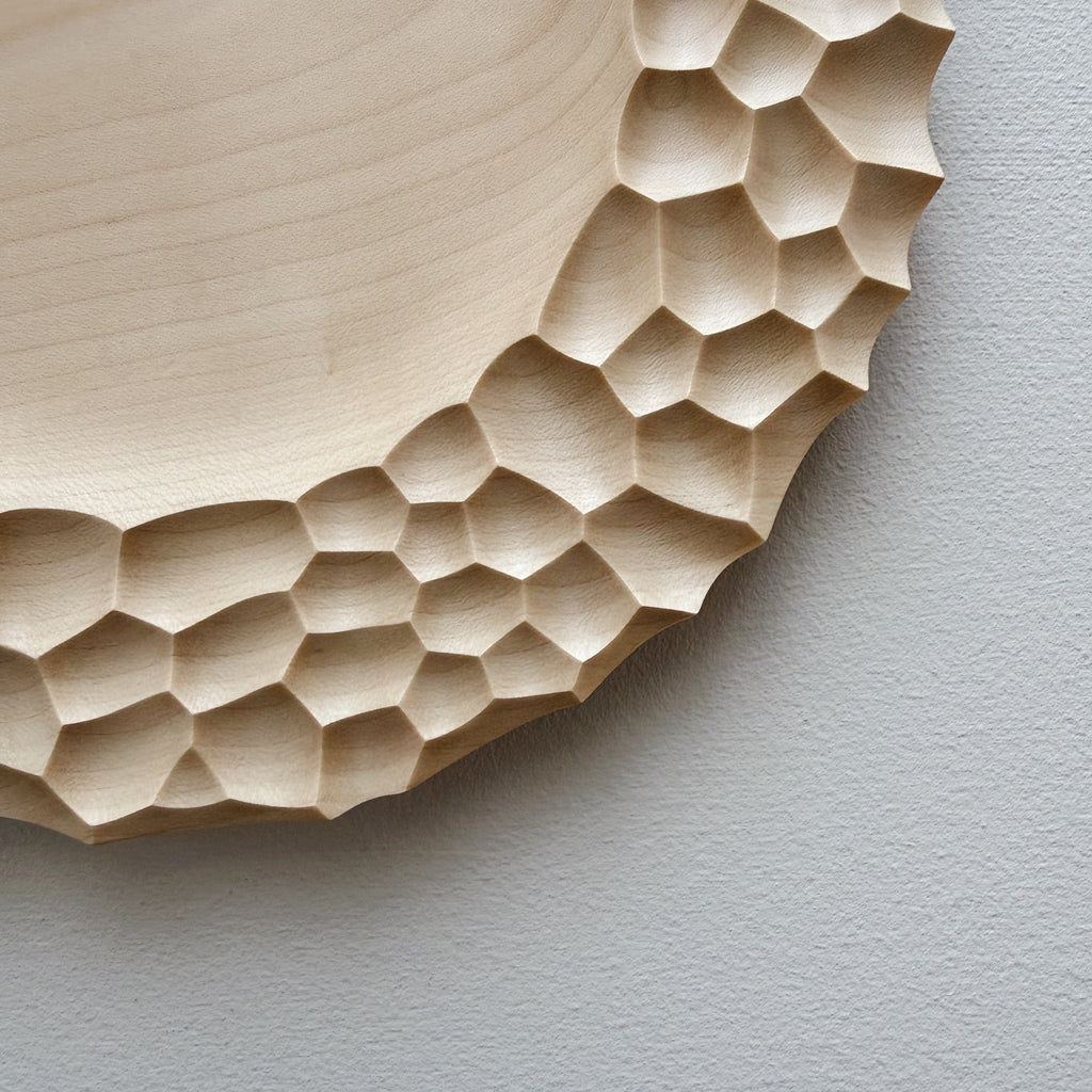 Craters plate in sycamore