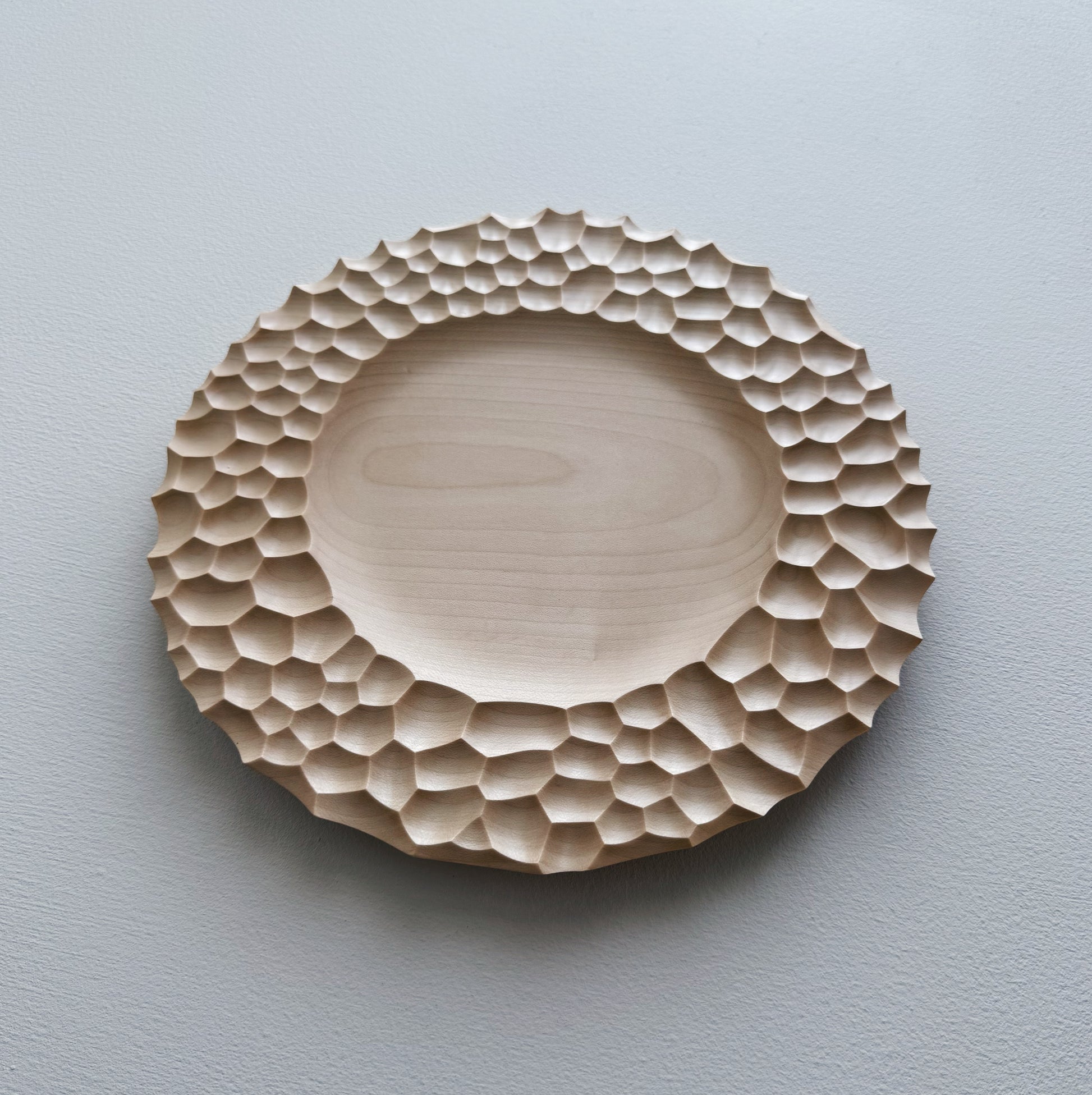Craters plate in sycamore