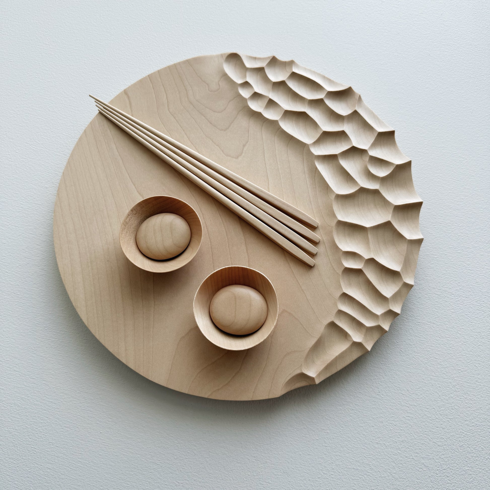 Large coast eating set in sycamore