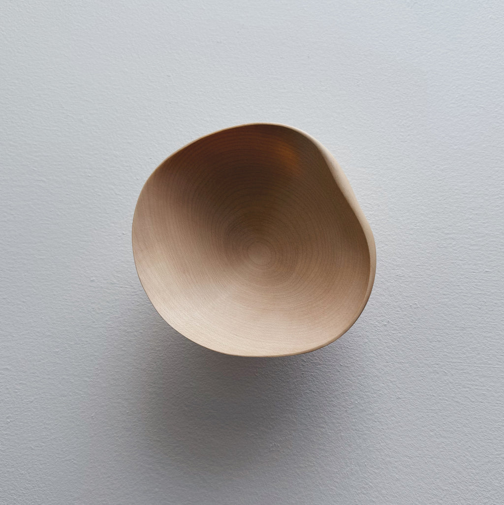 Conical sculptural bowl