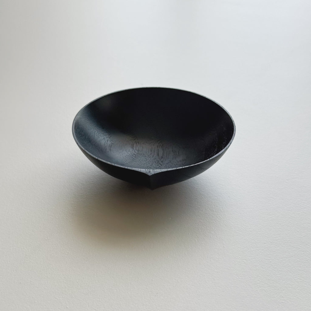 Mini bowl in ebonised walnut