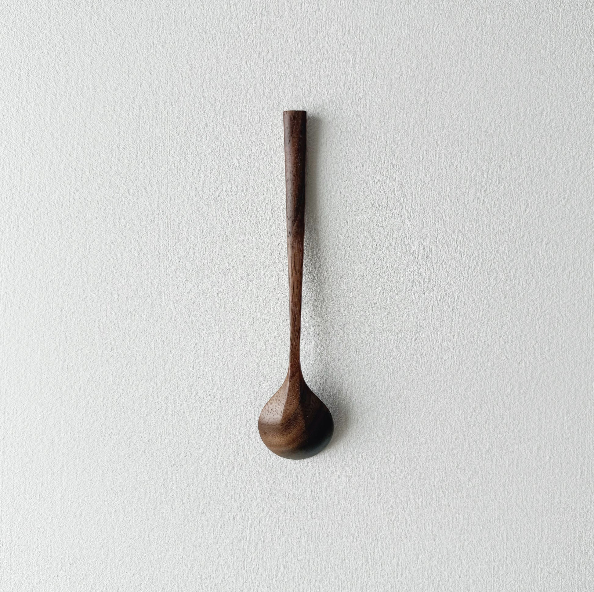 Small angled spoon in walnut