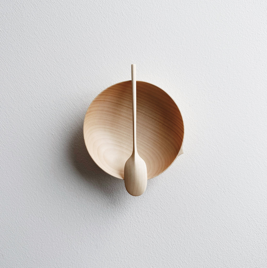 Small bowl & paddle spoon in sycamore
