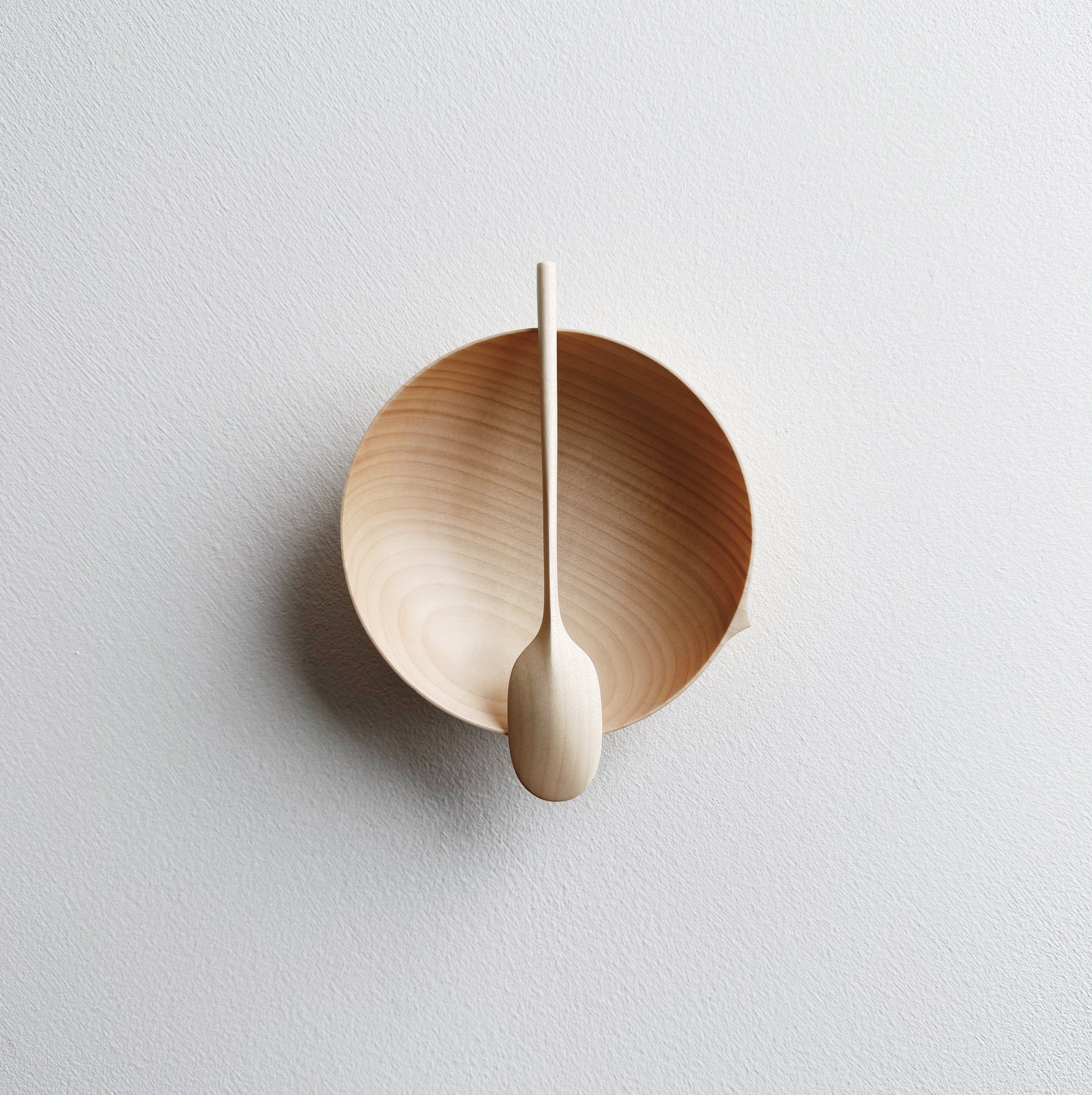 Small bowl & paddle spoon in sycamore