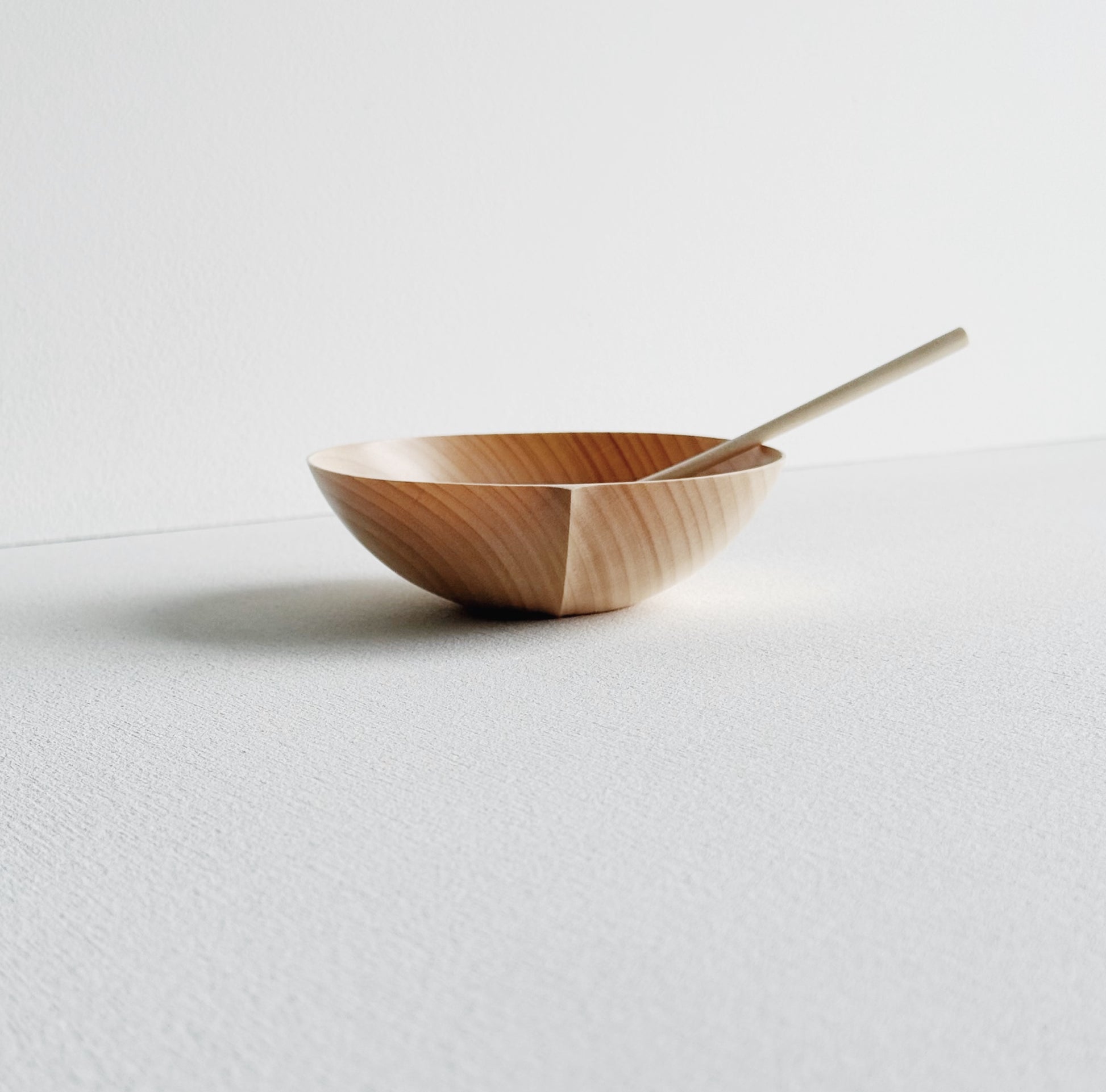 Small bowl & paddle spoon in sycamore