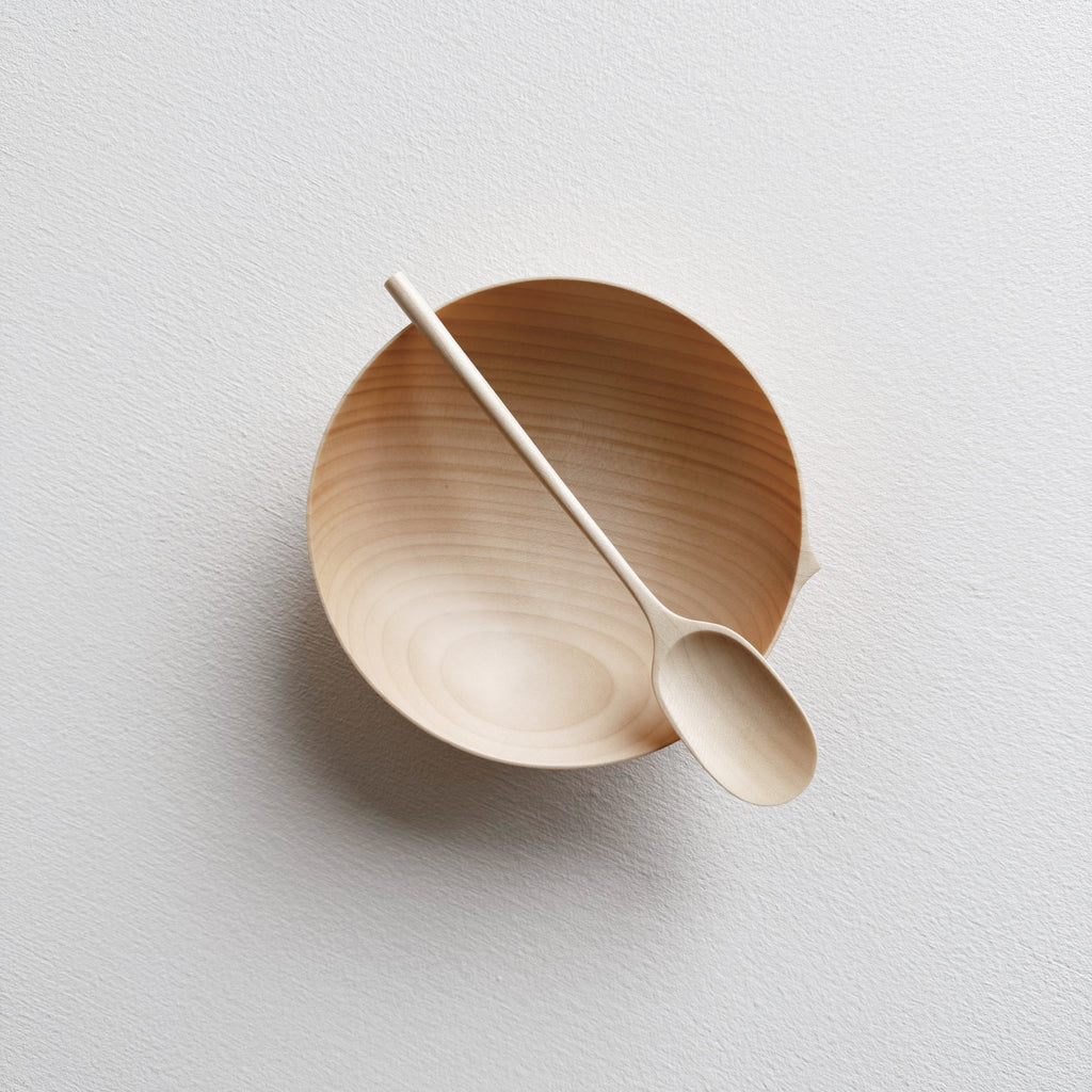 Small bowl & paddle spoon in sycamore