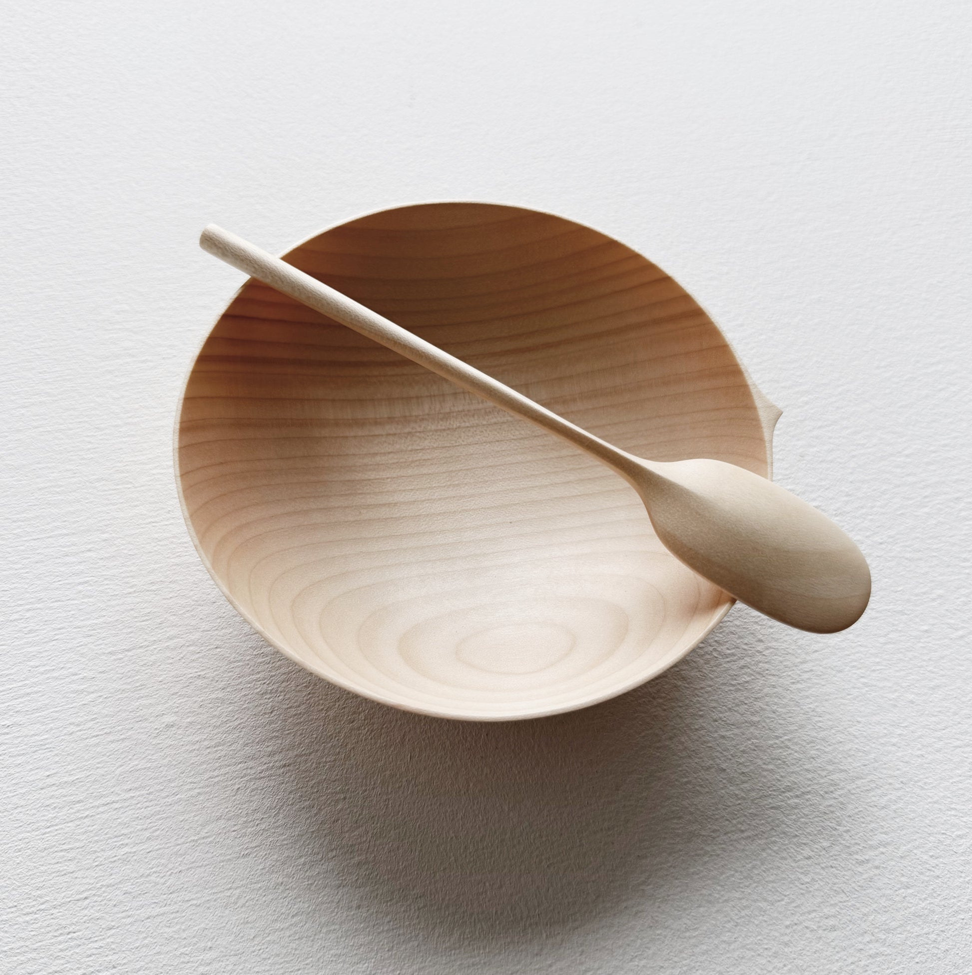 Small bowl & paddle spoon in sycamore