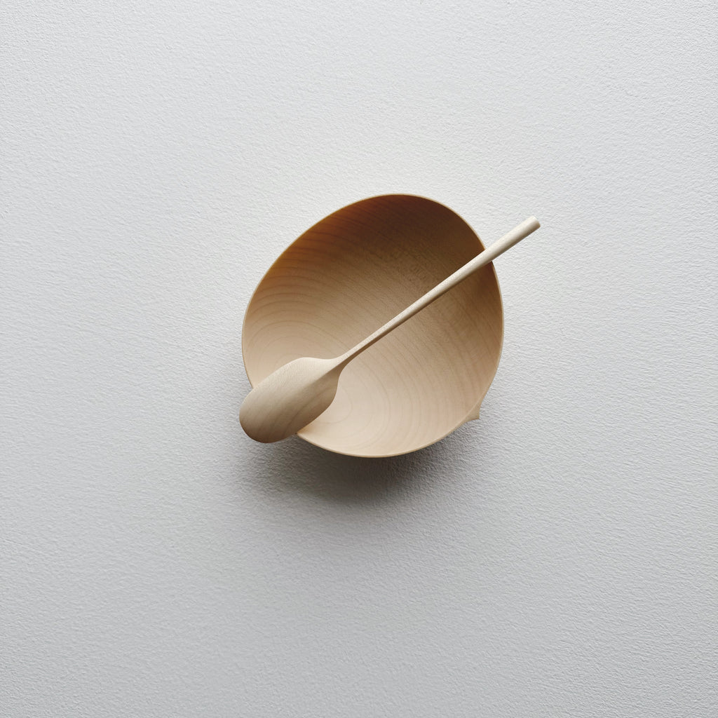 Small oval bowl & paddle spoon
