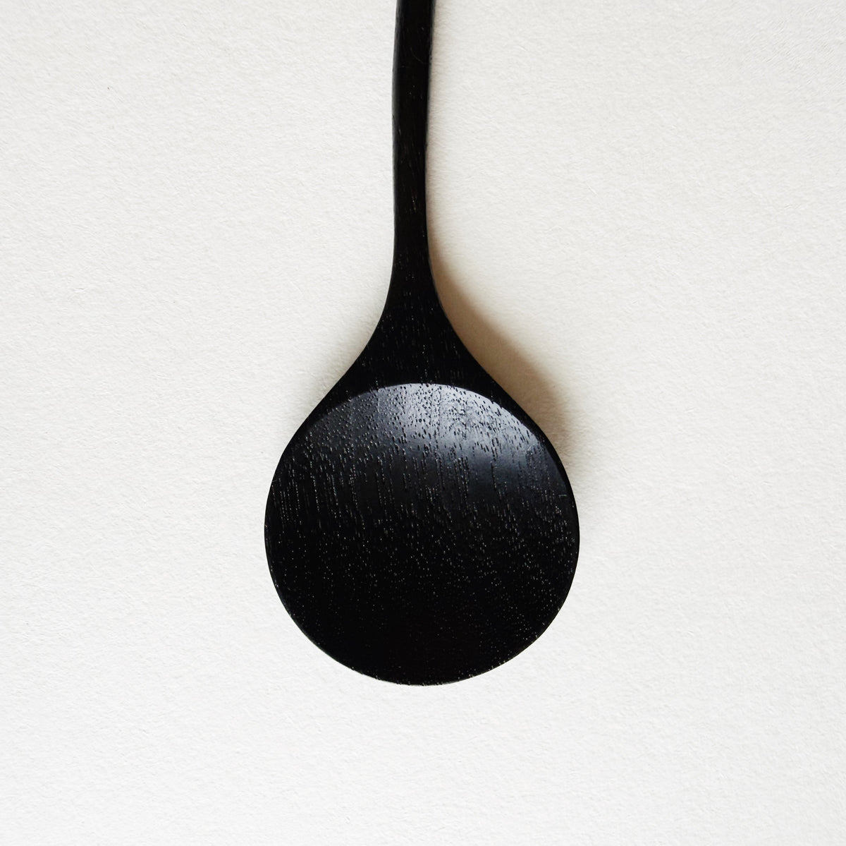 Small Curvy Eating Spoon In Ebonised Walnut