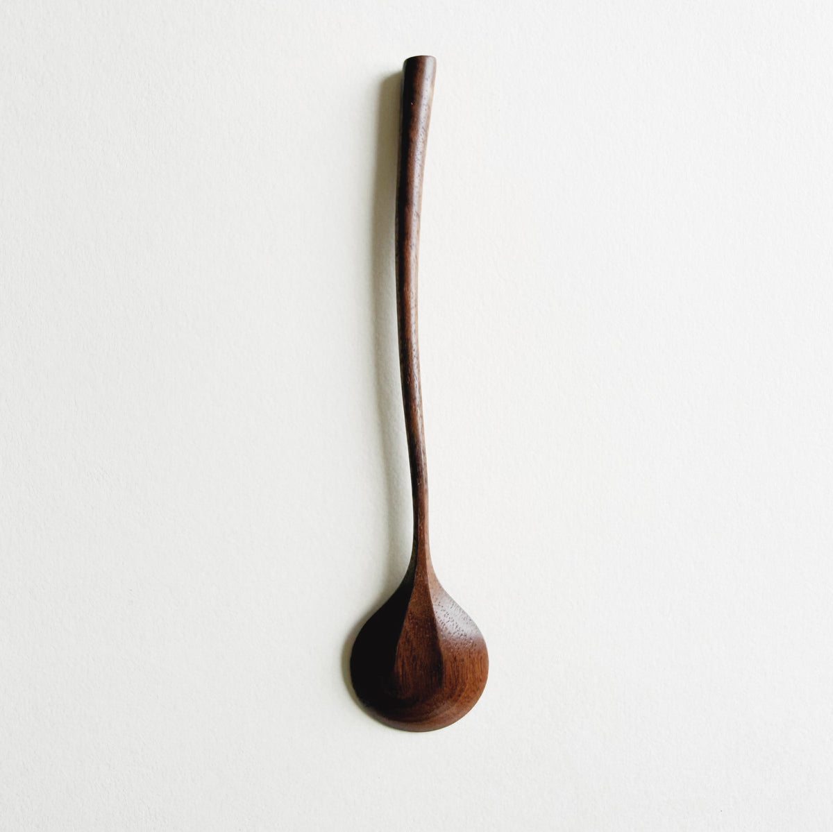 Small Curvy Eating Spoon In Tanned Walnut
