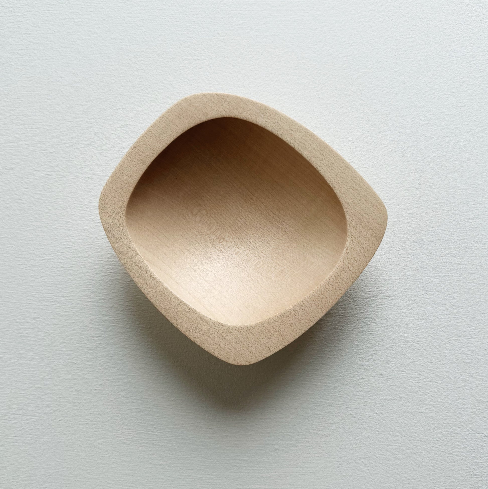 Squared sycamore bowl on a white background