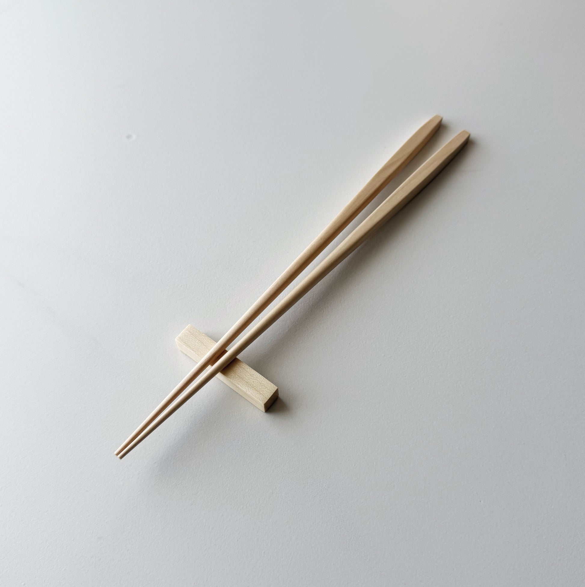 Tapered chopsticks & block rest in sycamore