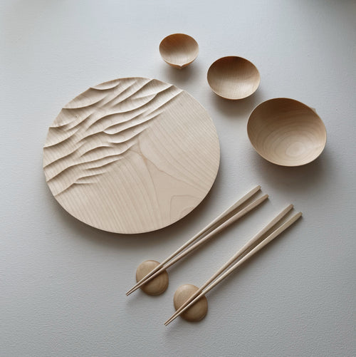 To the water eating set in sycamore