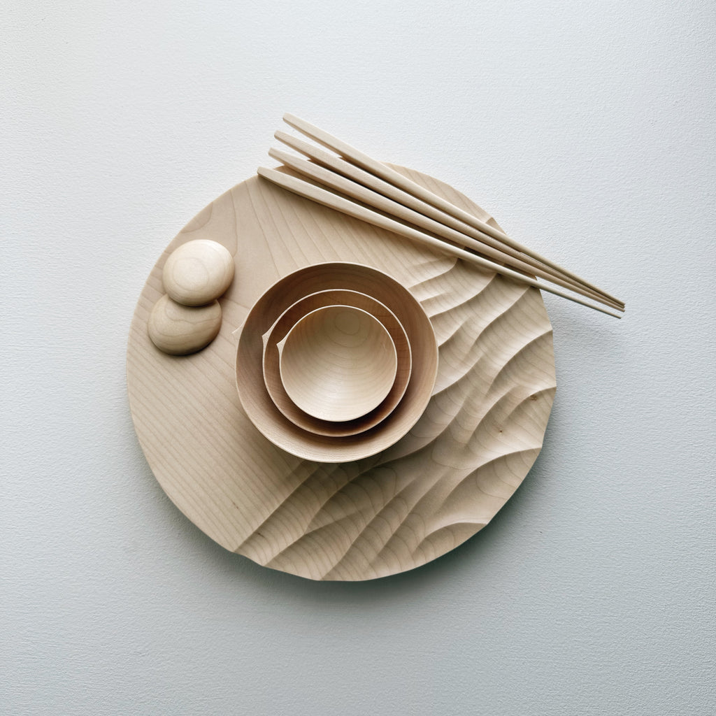 To the water eating set in sycamore