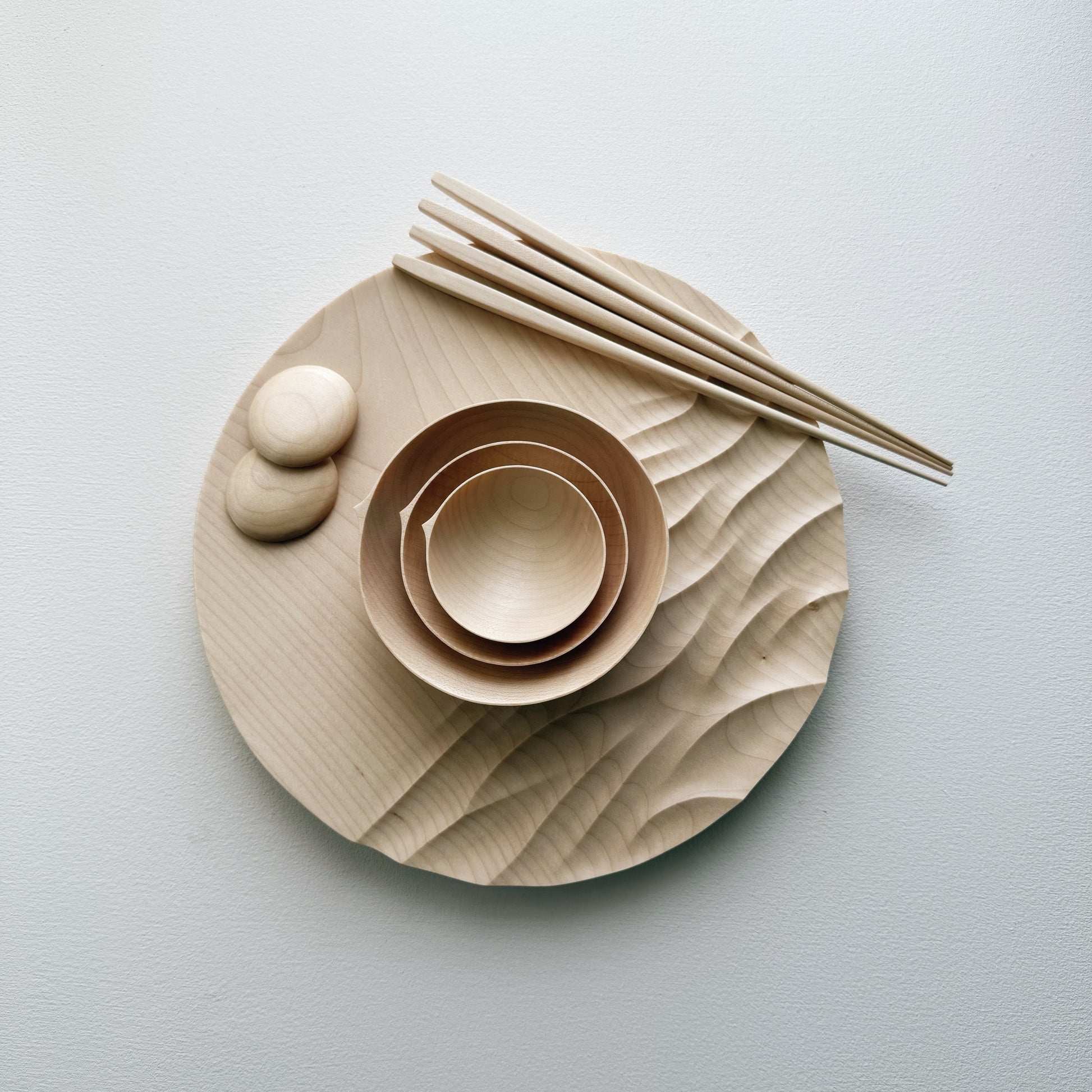 To the water eating set in sycamore