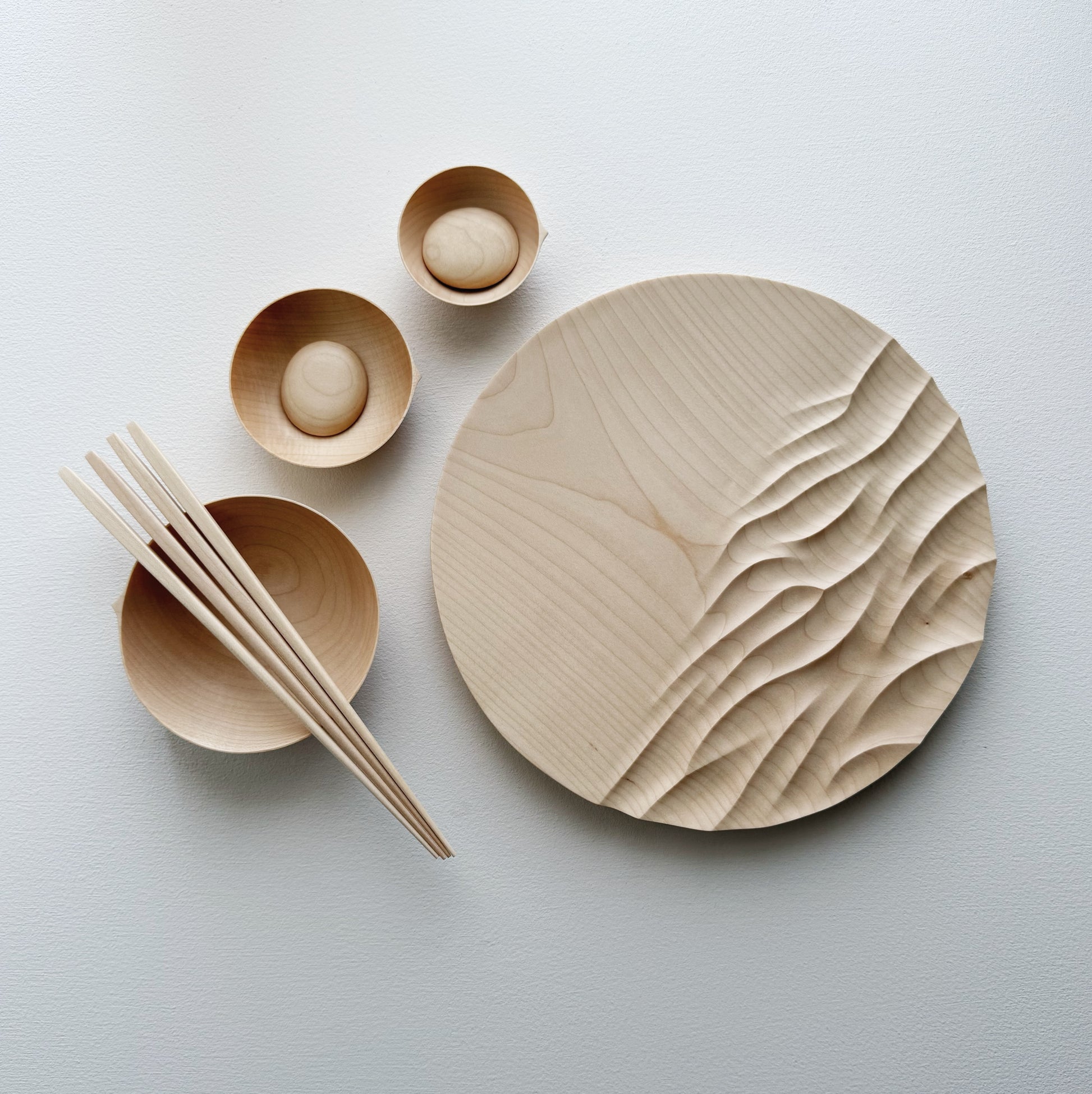 To the water eating set in sycamore