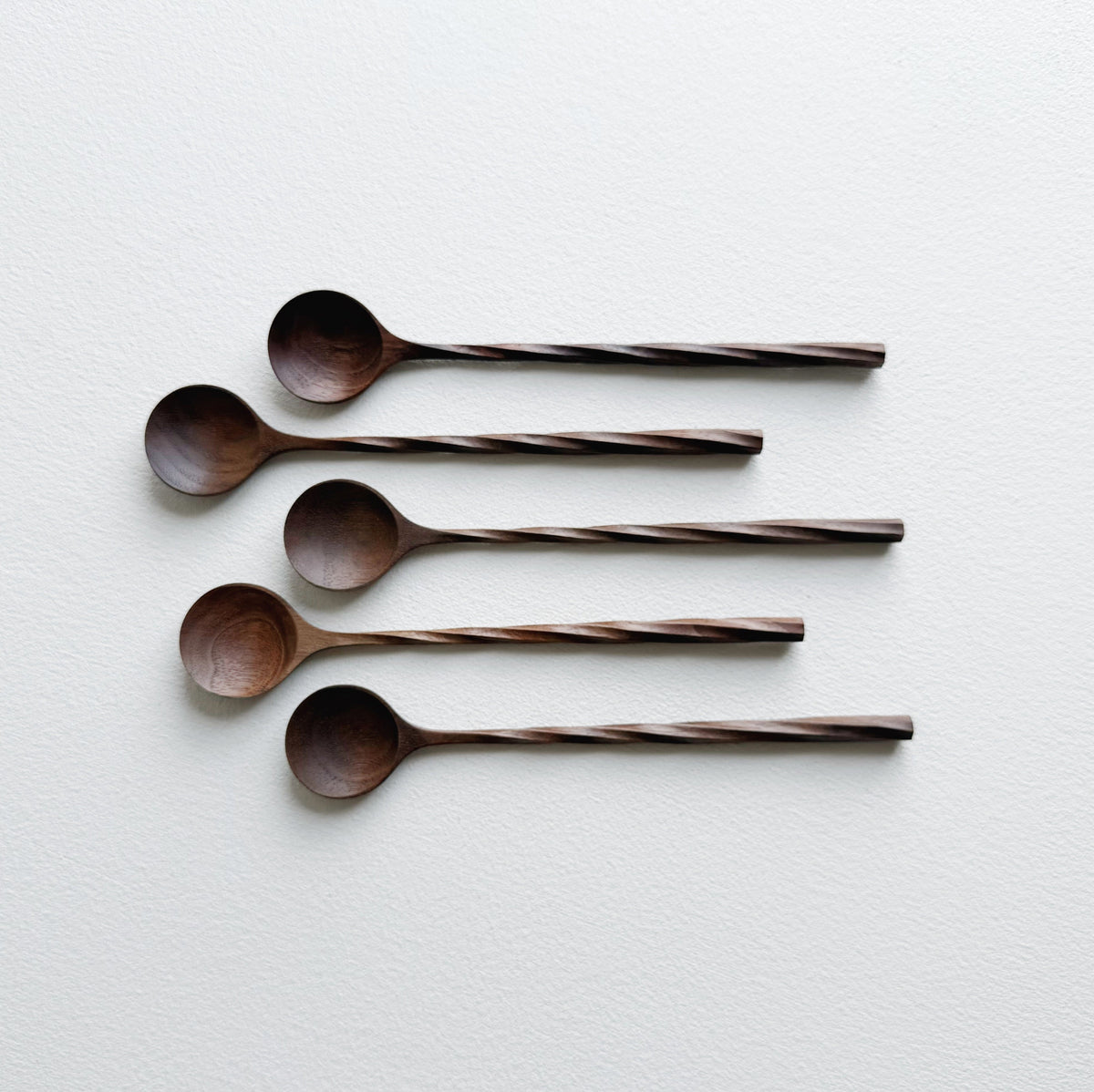 Twisted spoon in walnut