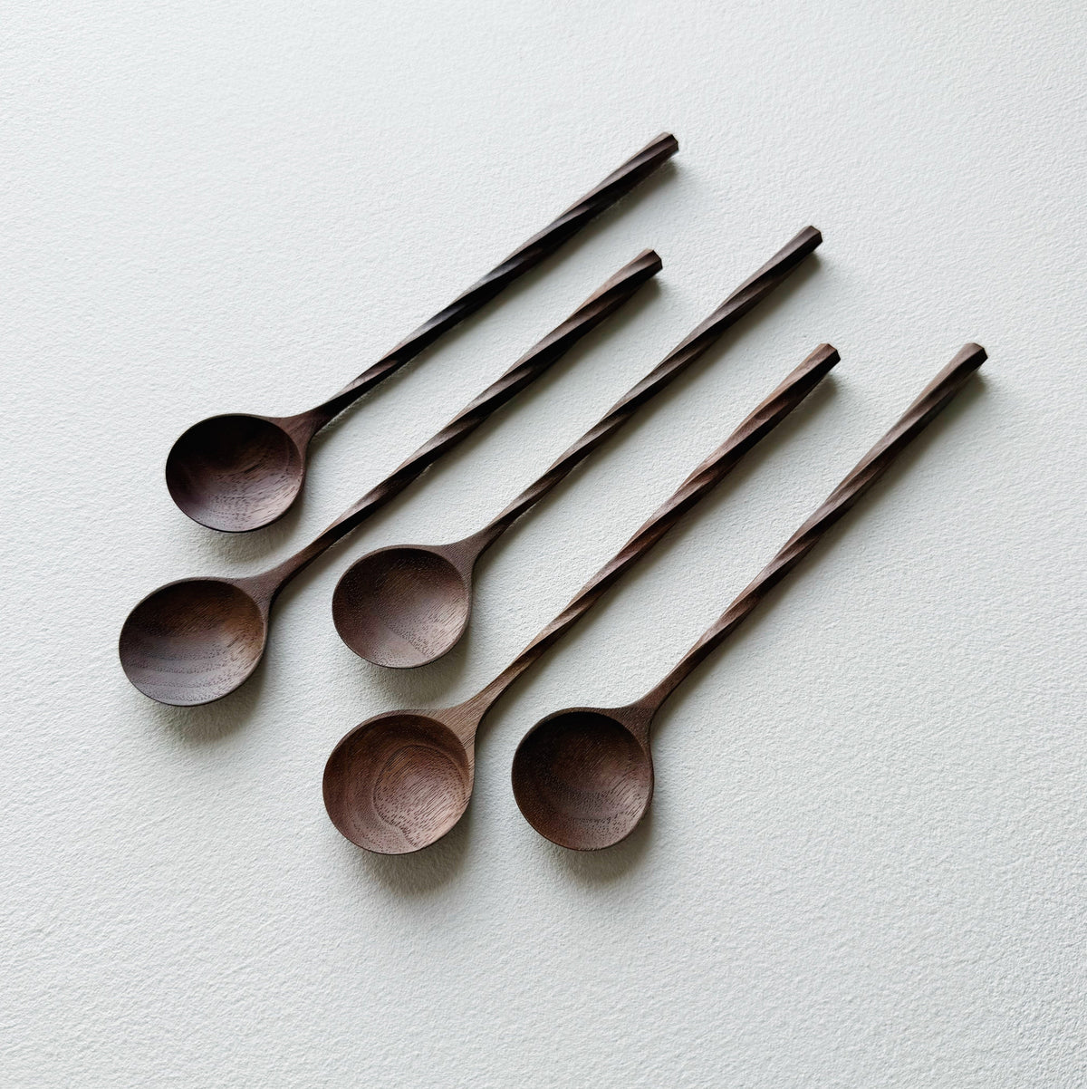 Twisted spoon in walnut