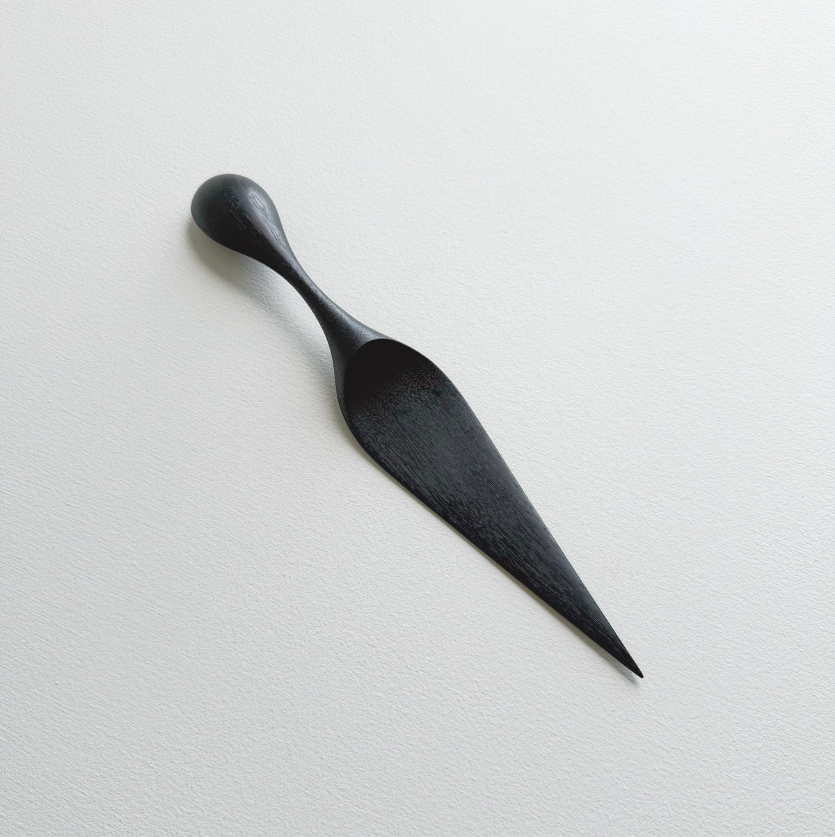 Ebonised walnut cake server