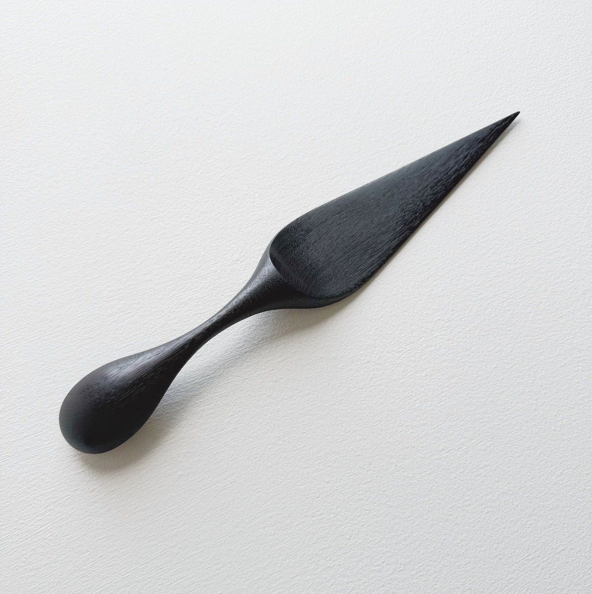 Ebonised walnut cake server
