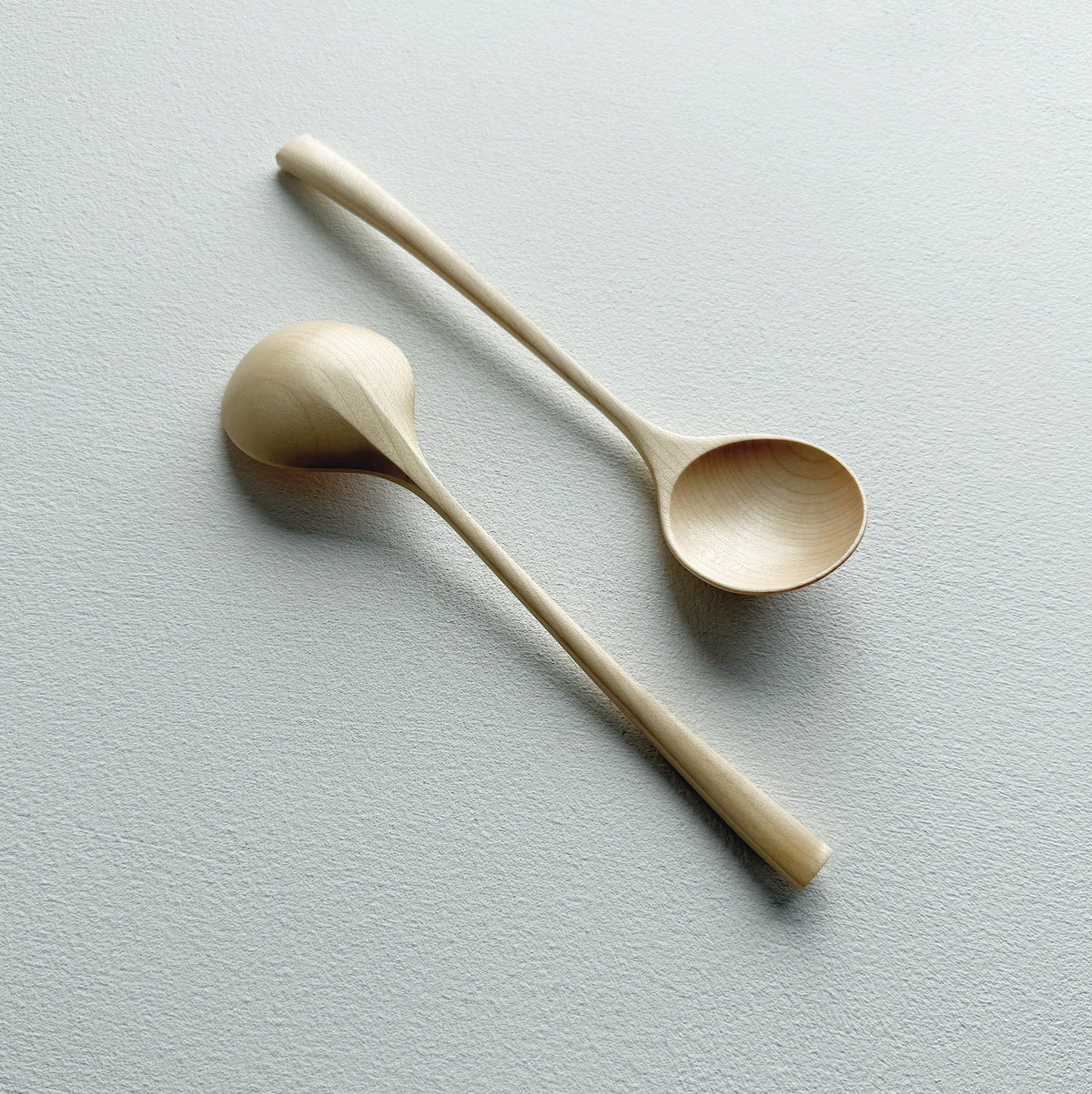 Large angled spoon in sycamore