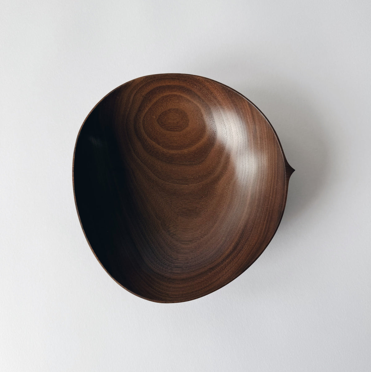 Large oval bowl & spoon in walnut